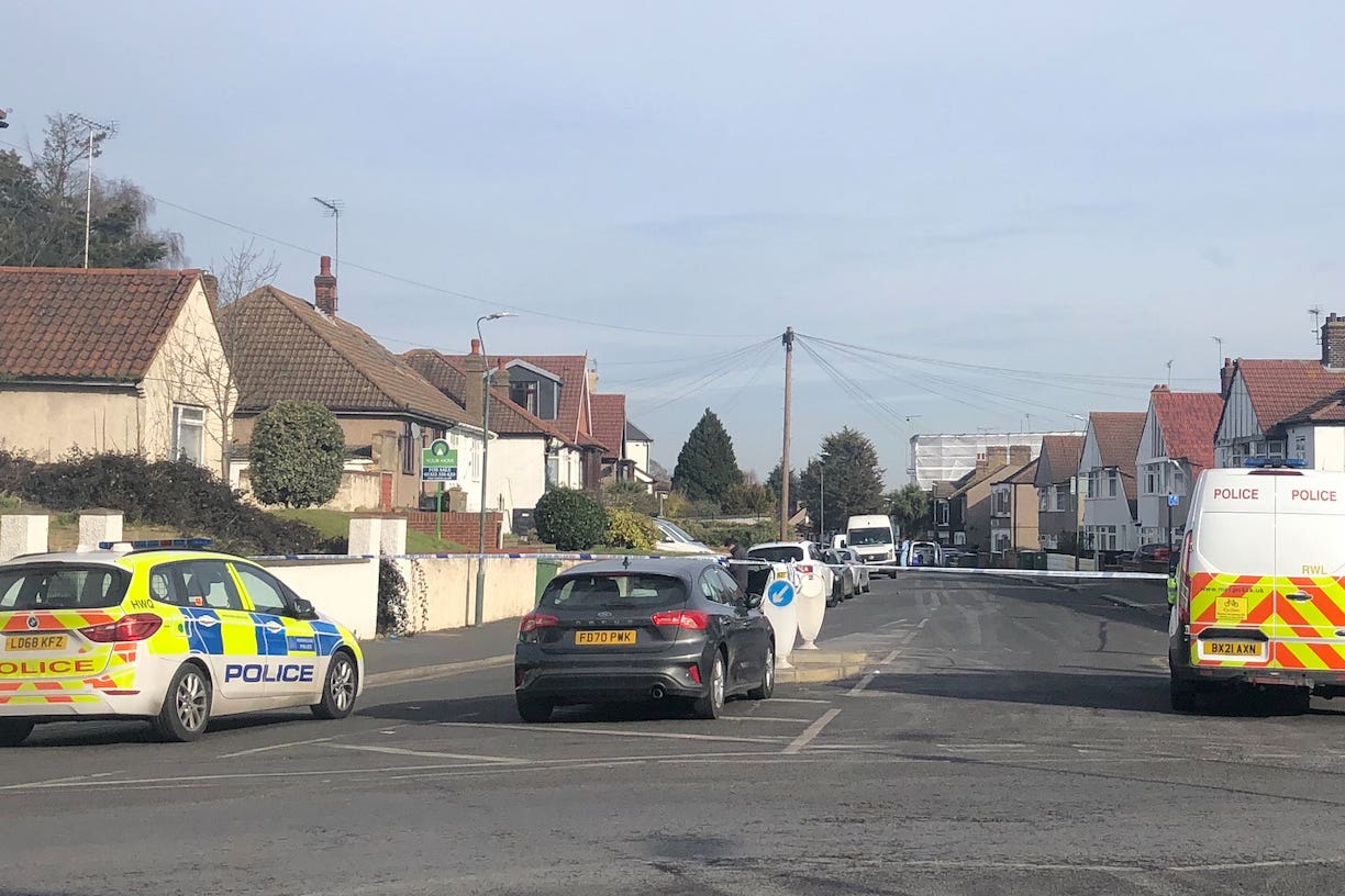 A police cordon at the scene in Pembroke Road, Erith (Lauren Shirreff/PA)