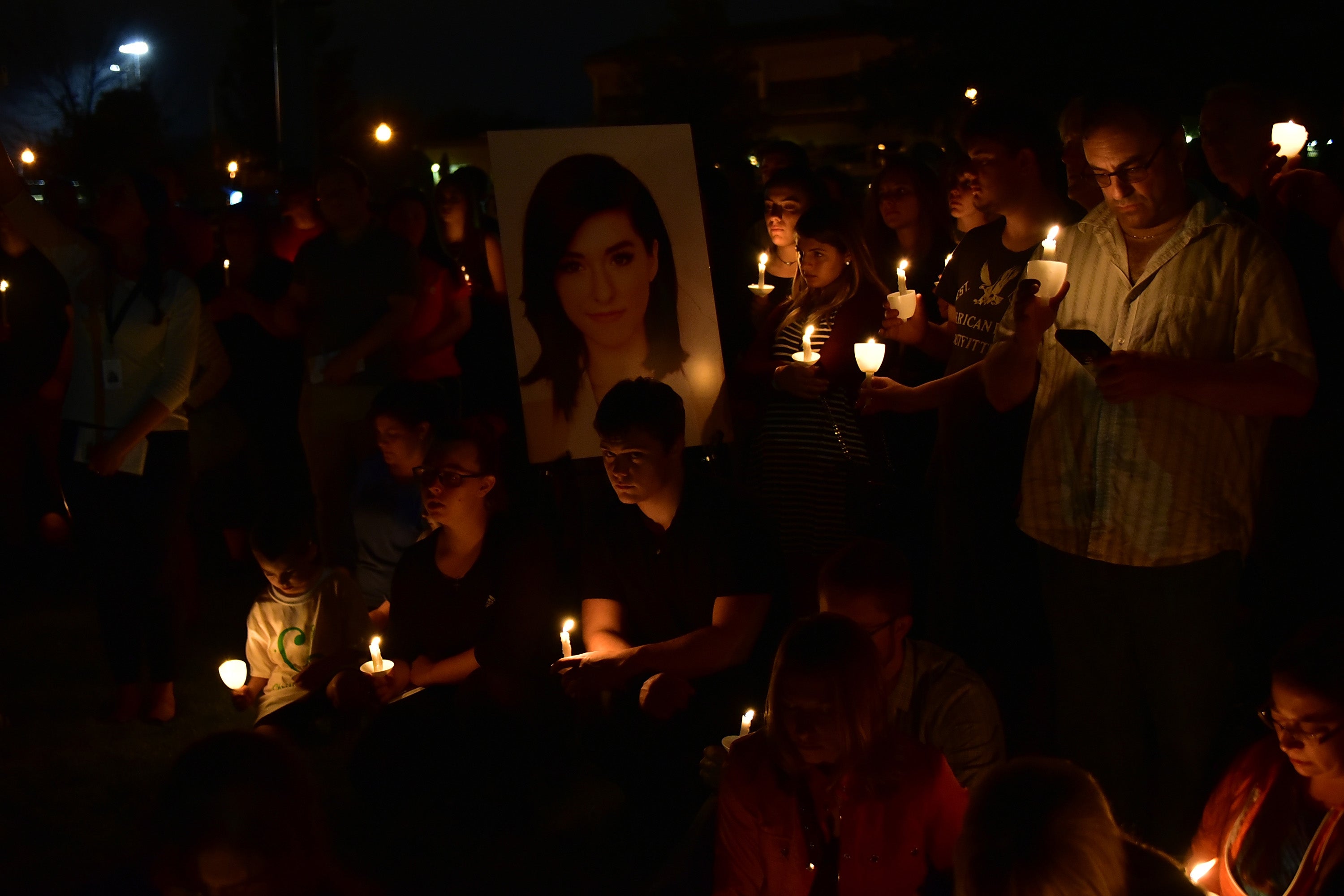 A vigil held for Christina Grimmie at Evesham Memorial Complex on 13 June 2016 in Evesham, New Jersey