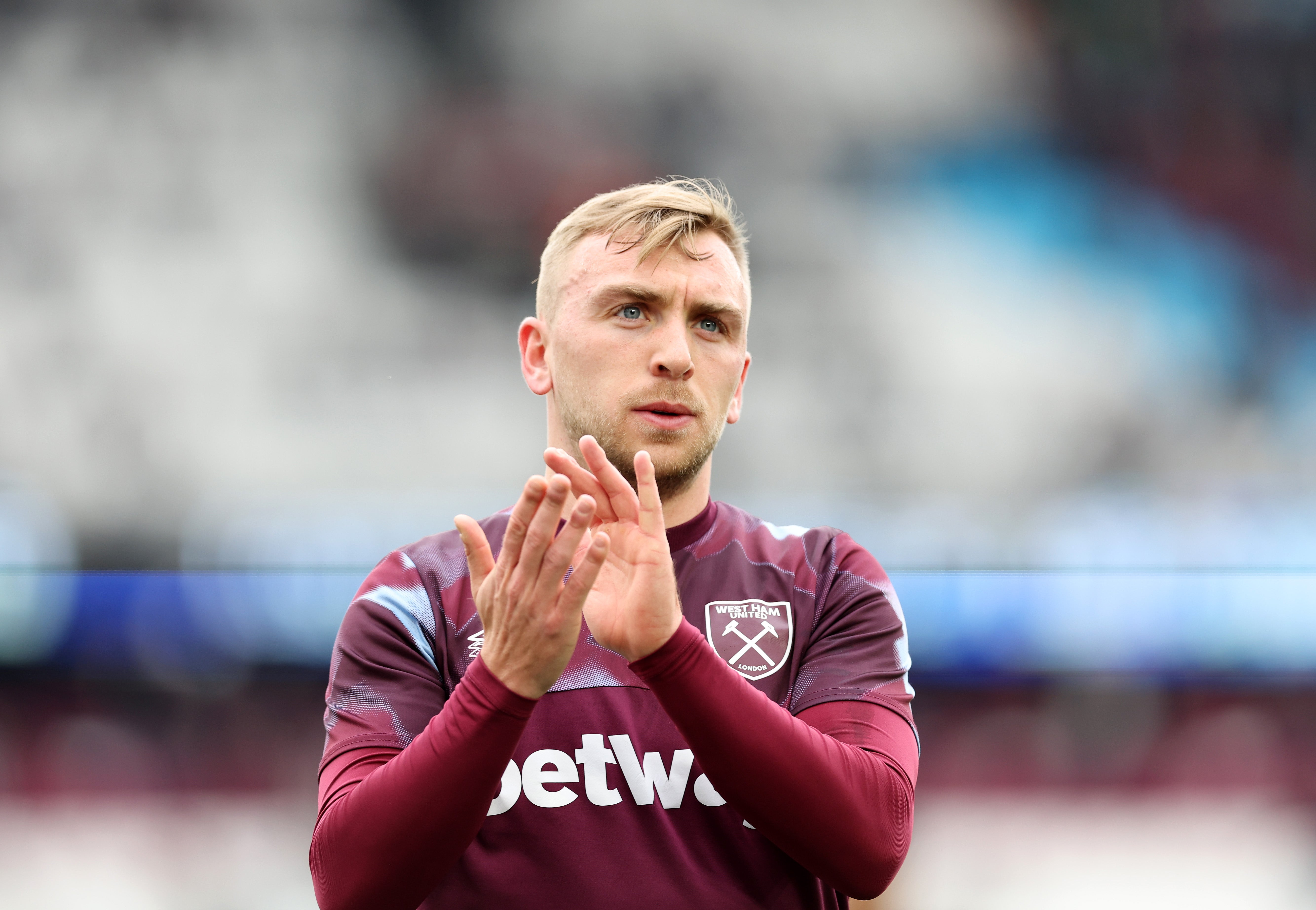 West Ham winger Jarrod Bowen before kick-off