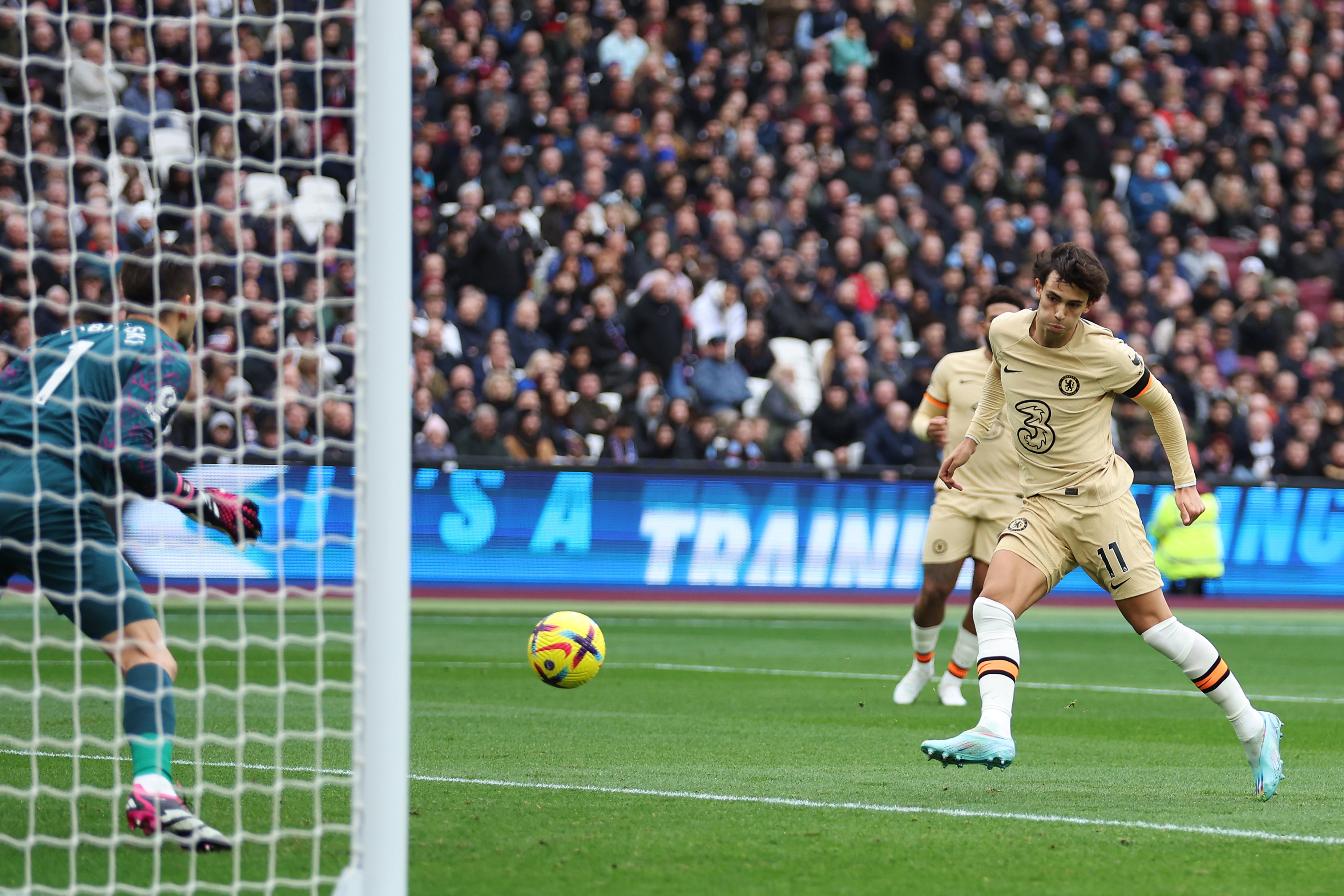 Joao Felix volley home to put Chelsea in front at West Ham