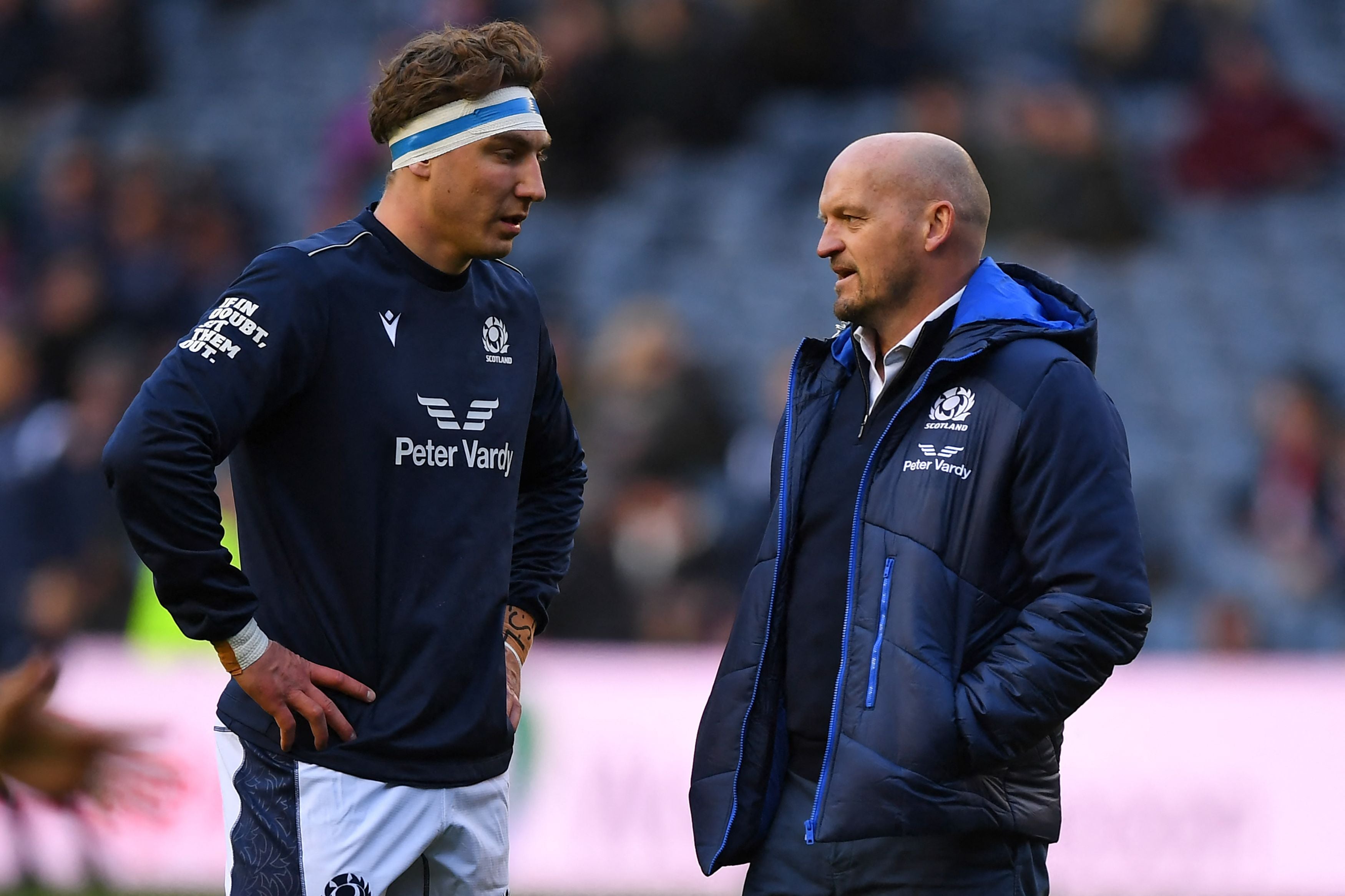 Jamie Ritchie (left) has been shifted to openside flanker by Gregor Townsend