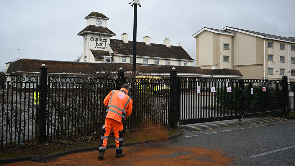 View of hotel providing refuge to asylum seekers in Knowsley