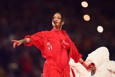 Rihanna’s Super Bowl halftime show in pictures: Singer lights up stadium with medley of classics