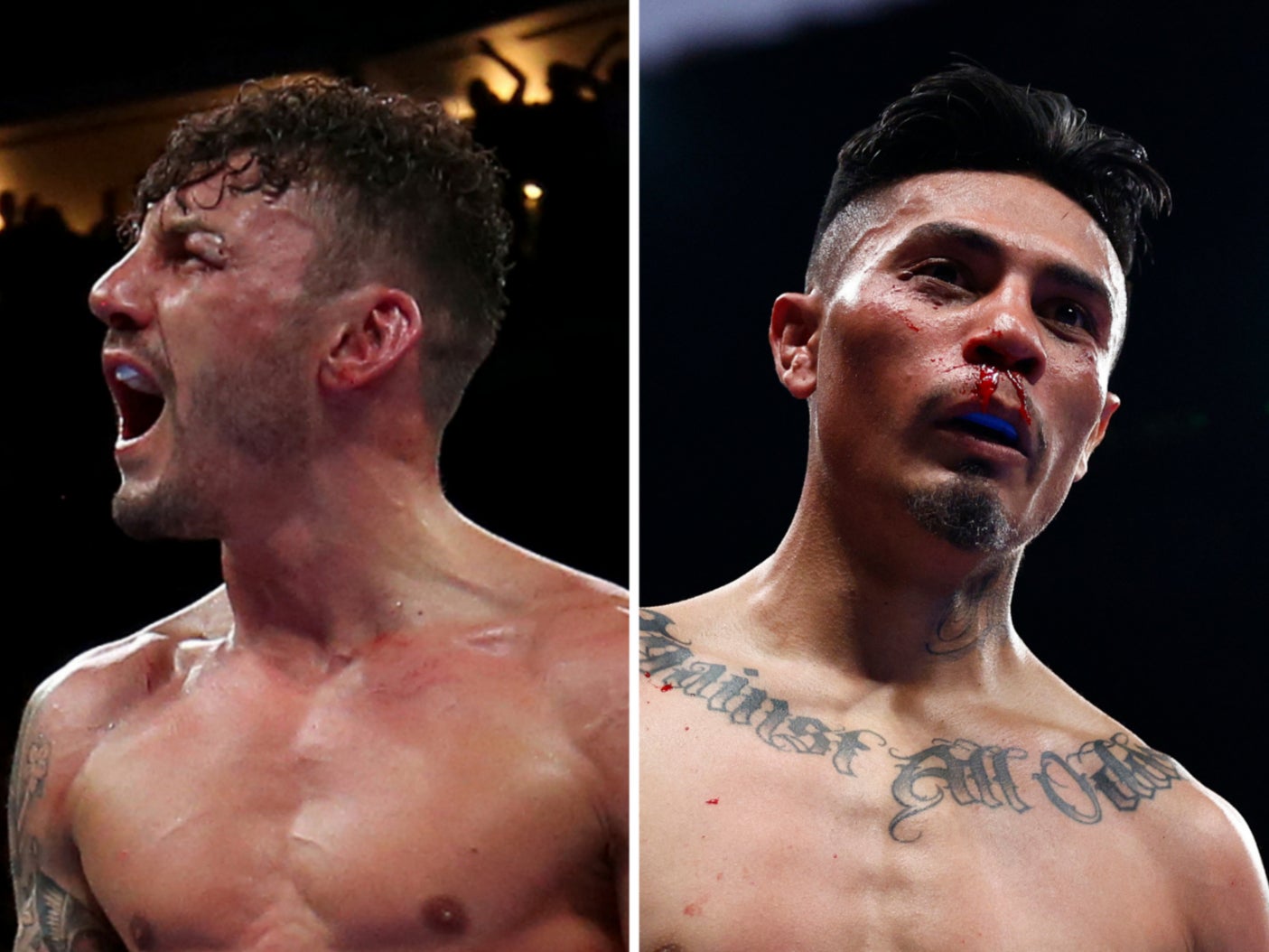 Leigh Wood (left) boxes in his hometown of Nottingham again, defending against Mauricio Lara