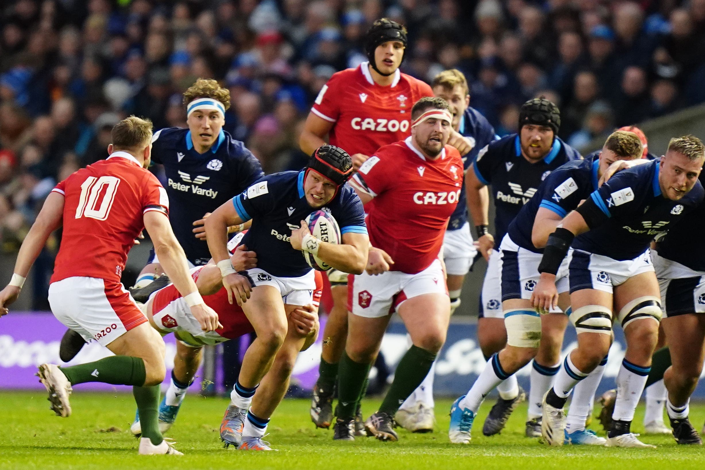 George Turner scored Scotland’s first try against Wales (Jane Barlow/PA)