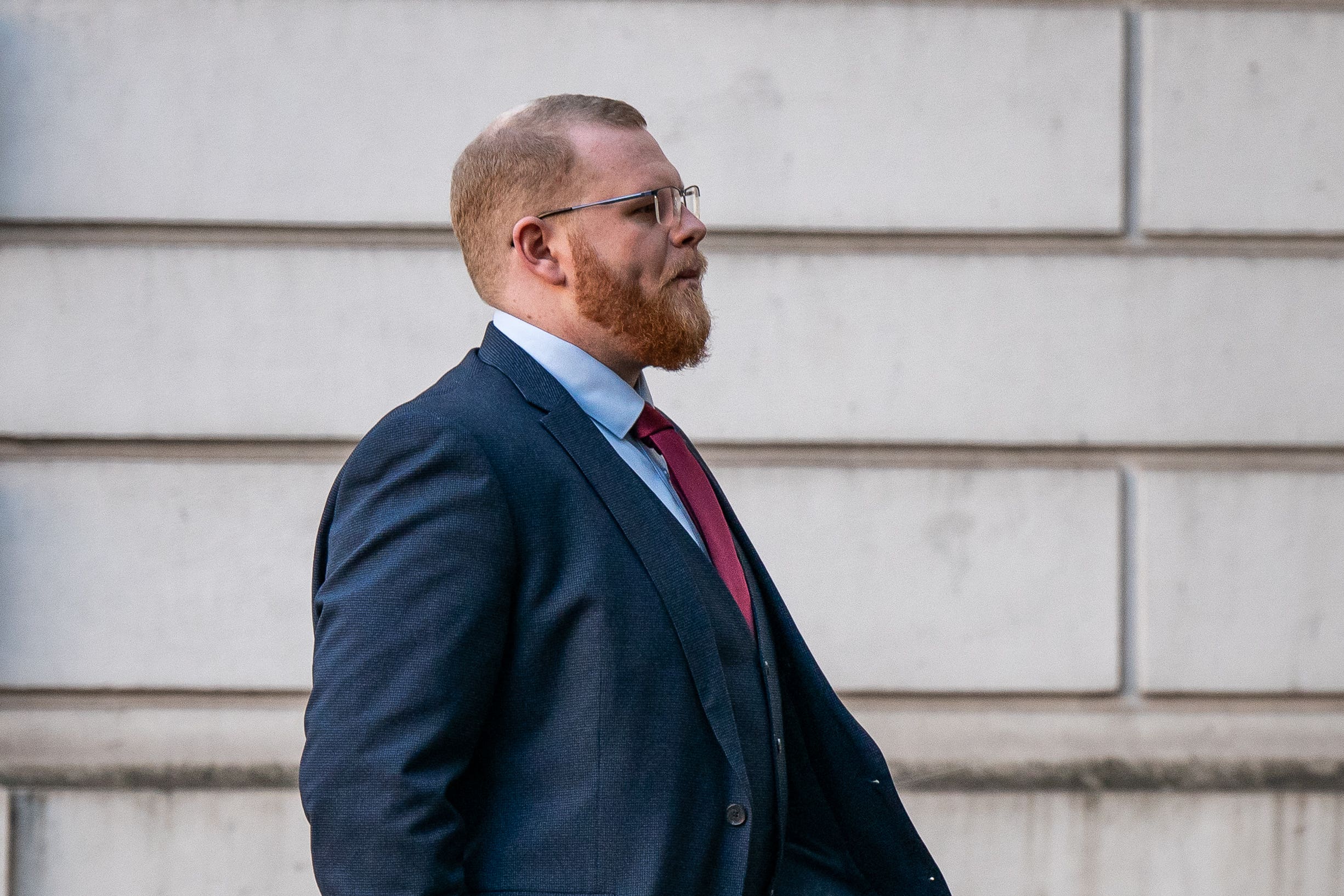 Pc Jack Beadle arrives at Westminster Magistrates’ Court (Aaron Chown/PA)