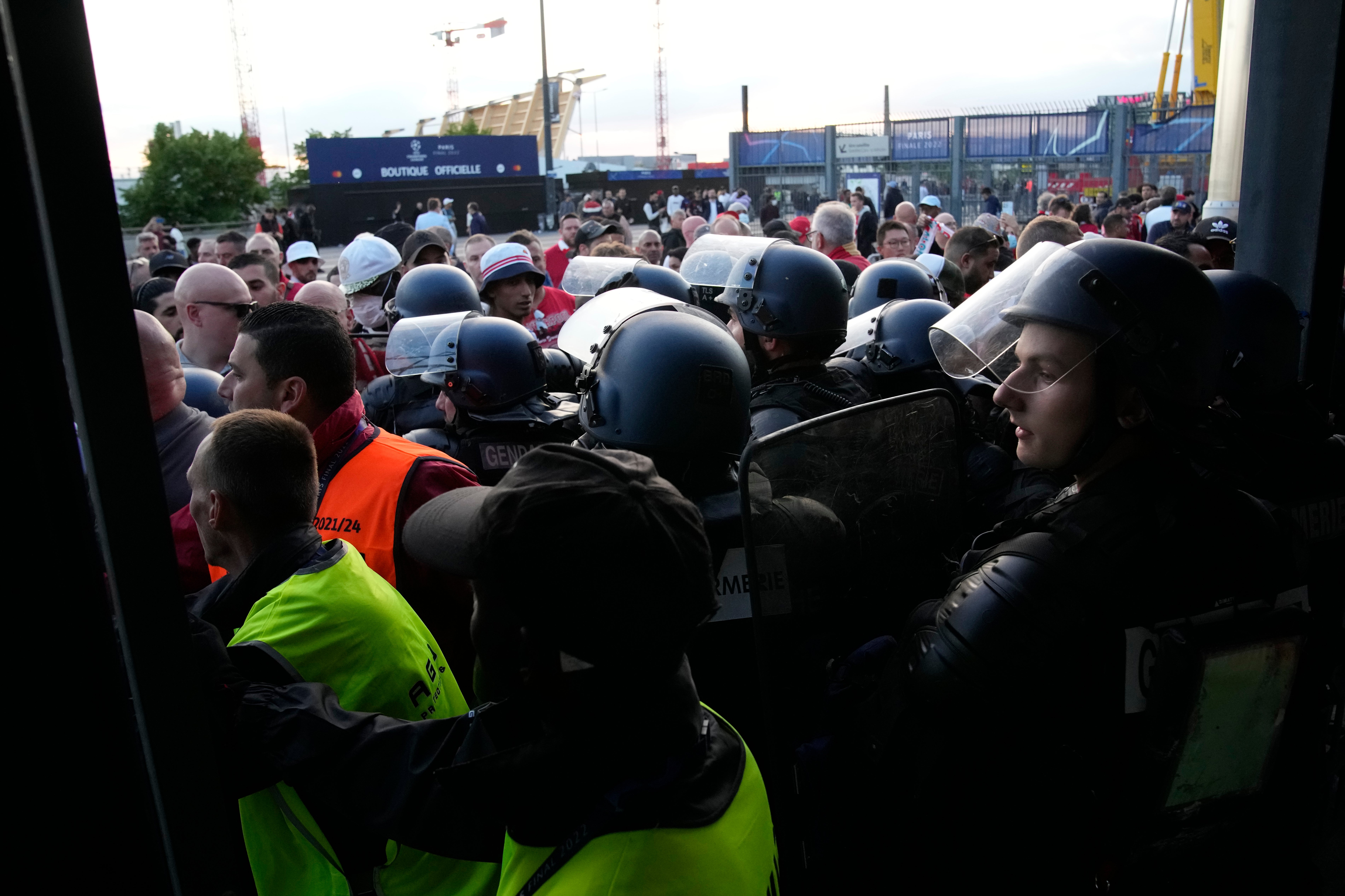 Uefa are desperate to avoid the dangerous scenes outside the 2022 Champions League final in Paris