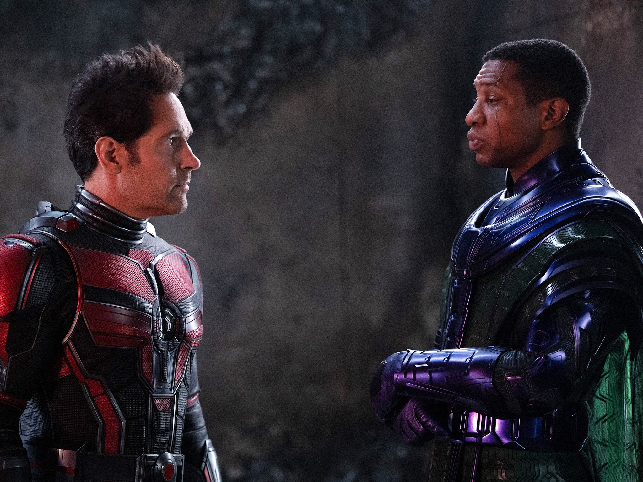 Paul Rudd and Jonathan Majors in ‘Ant-Man and the Wasp: Quantumania’