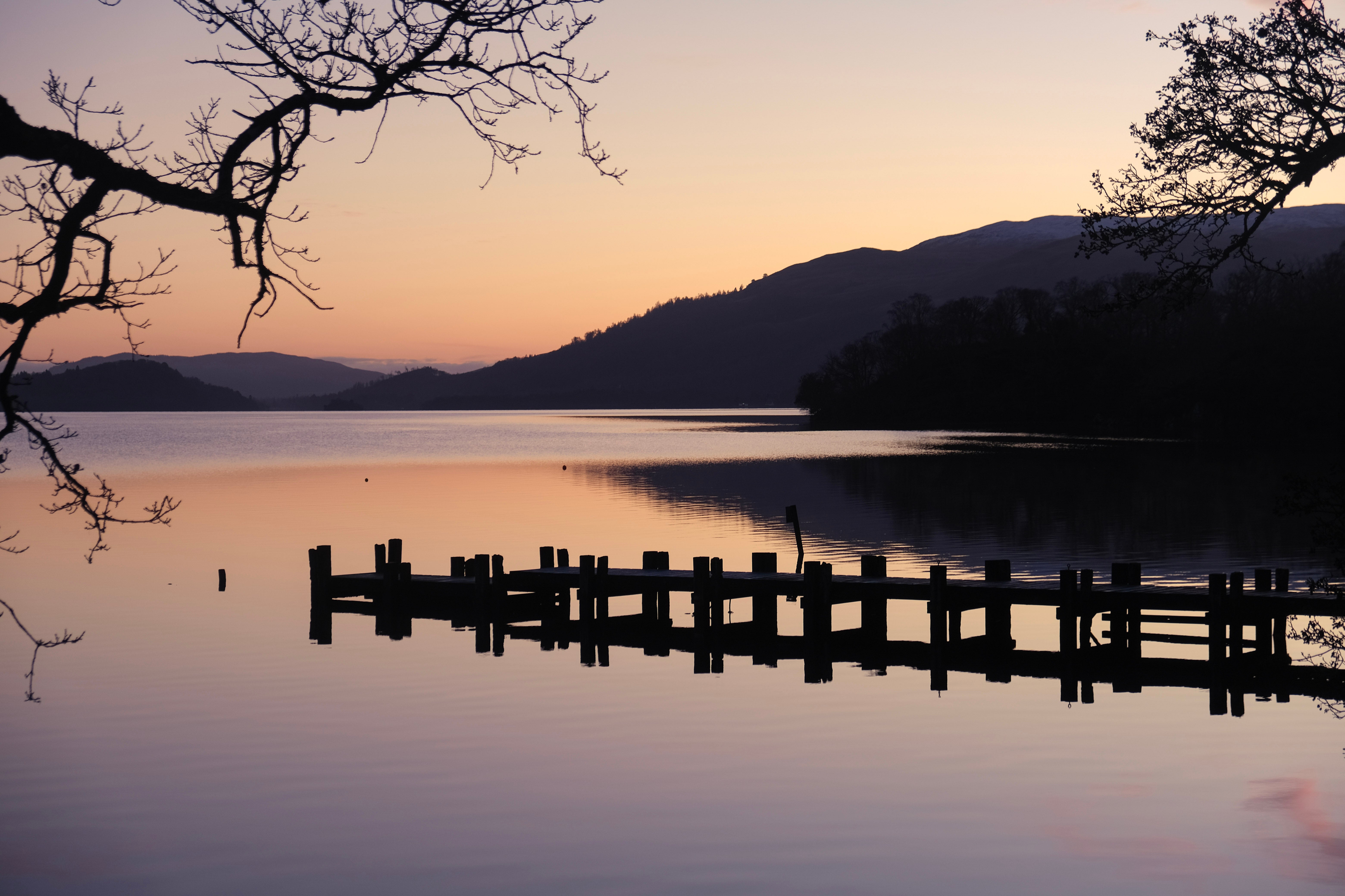 Lochs fall still and quiet in the depths of winter