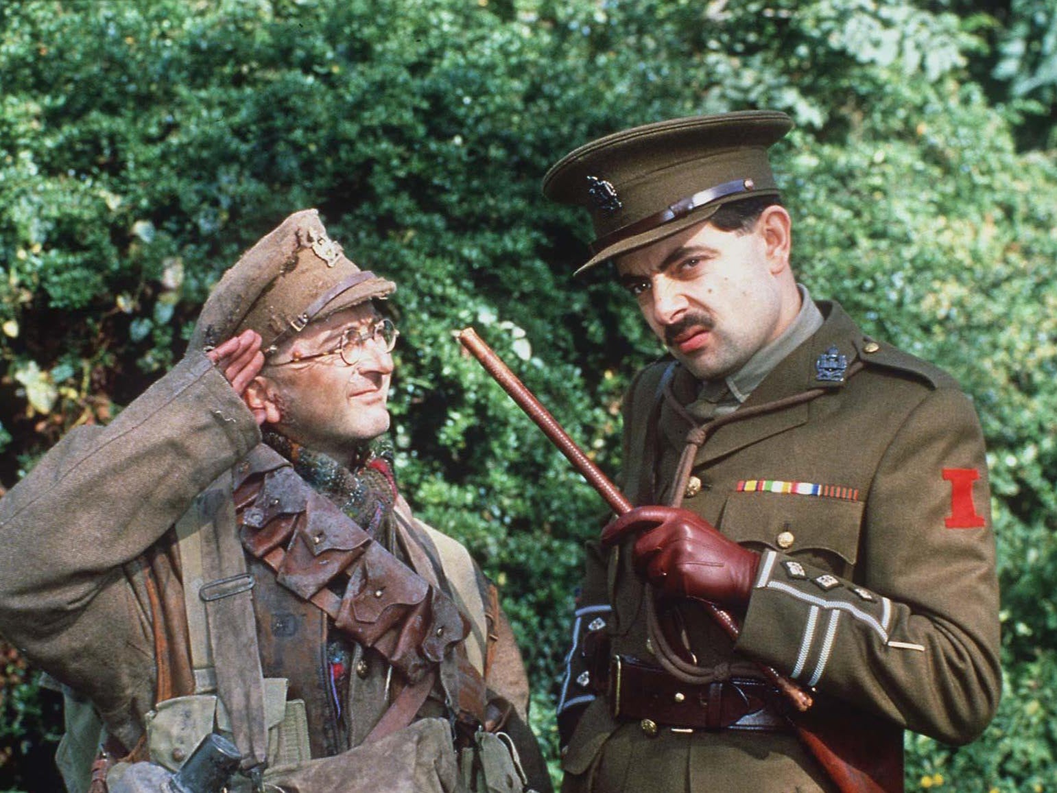 Tony Robinson and Rowan Atkinson in series four of ‘Blackadder’