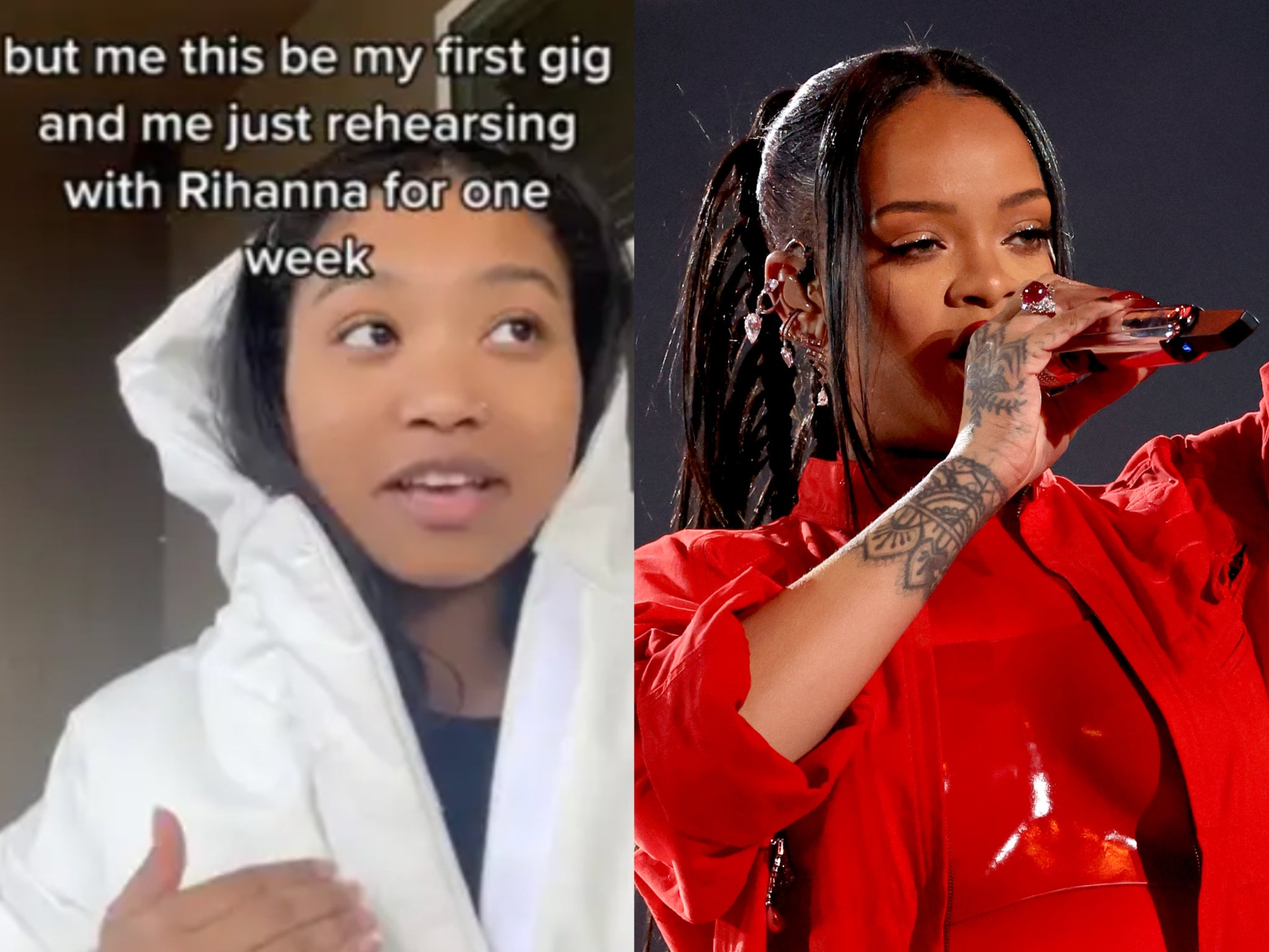 Backup dancer says she had no idea Rihanna was pregnant during Super Bowl rehearsals