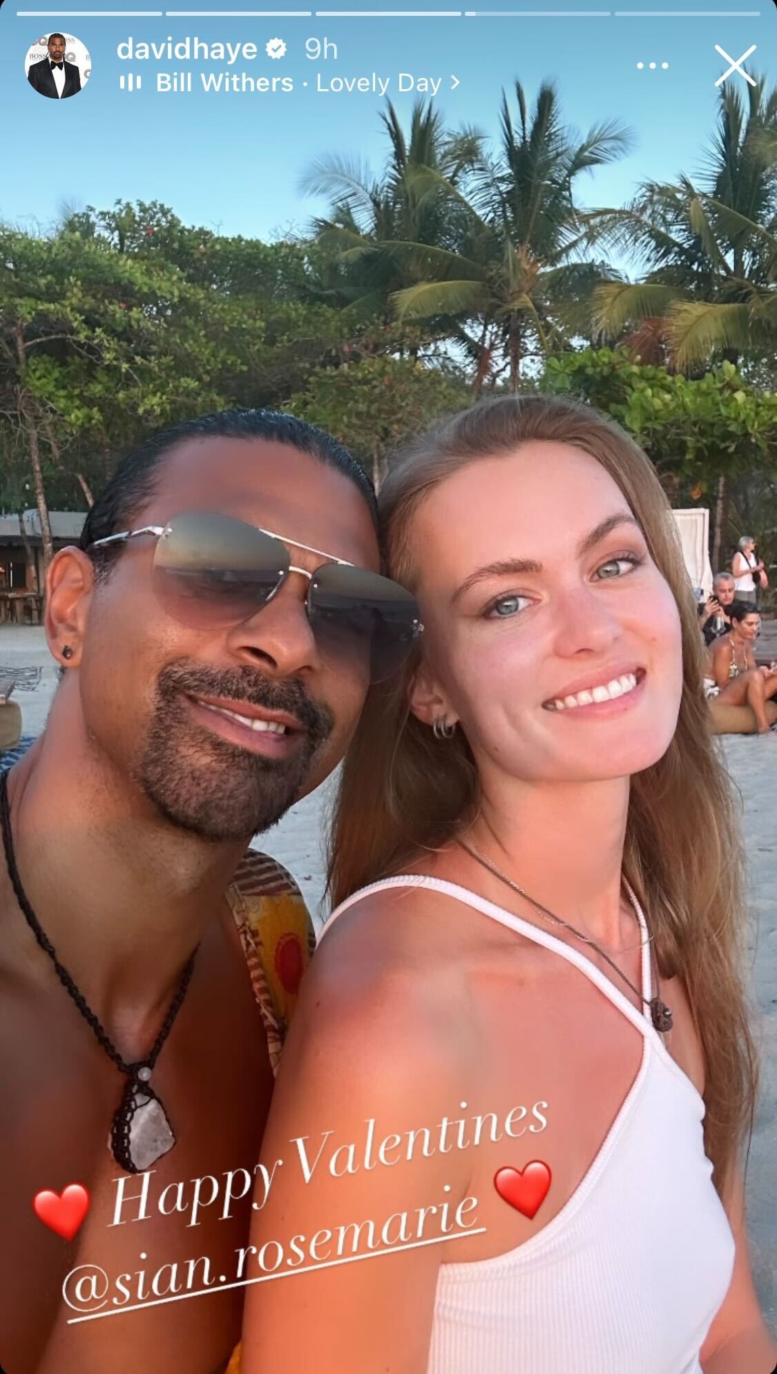 David Haye wishes girlfriend Sian Osborne a Happy Valentine’s Day