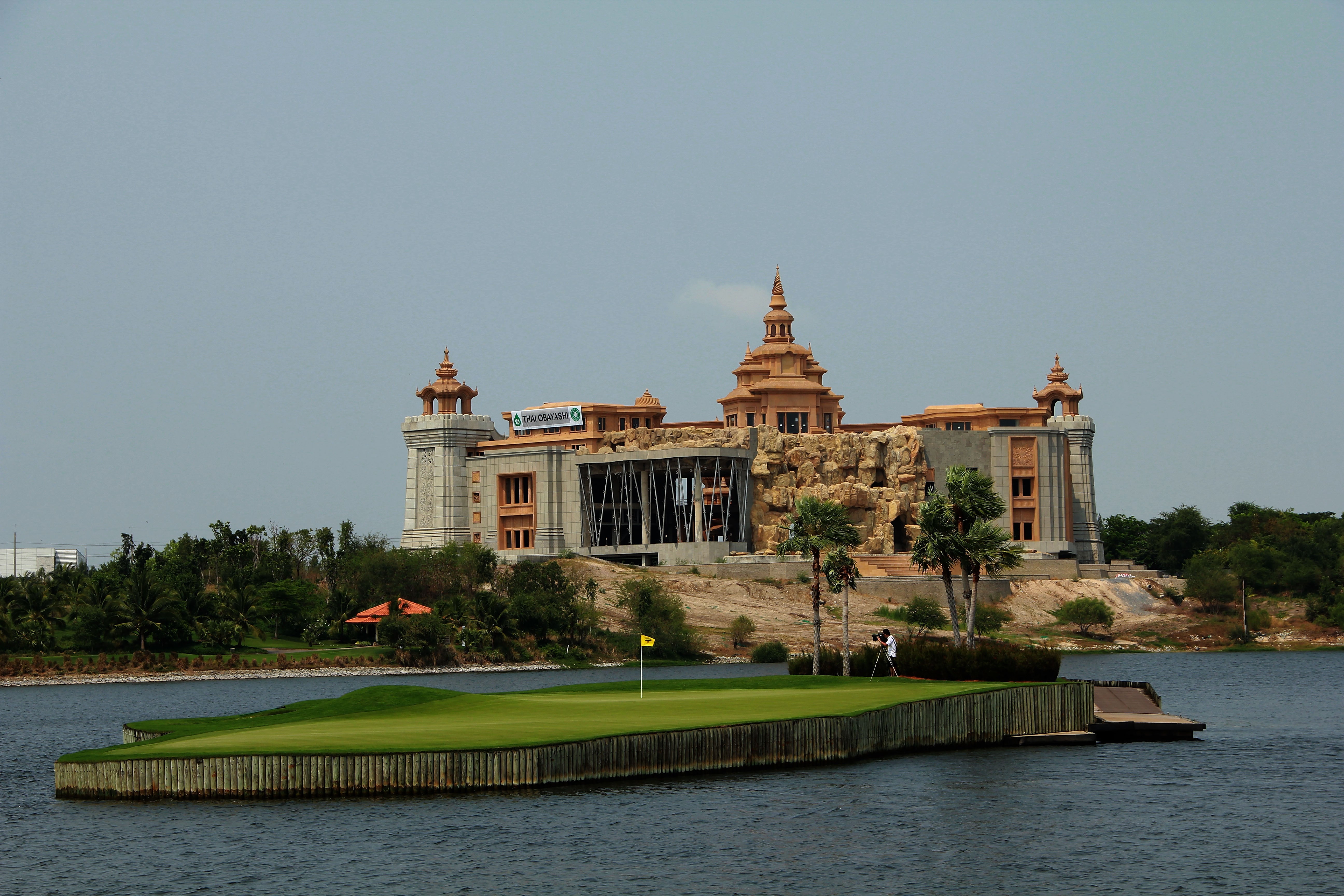 The 17th hole and Amata Castle at Amata Spring Country Club