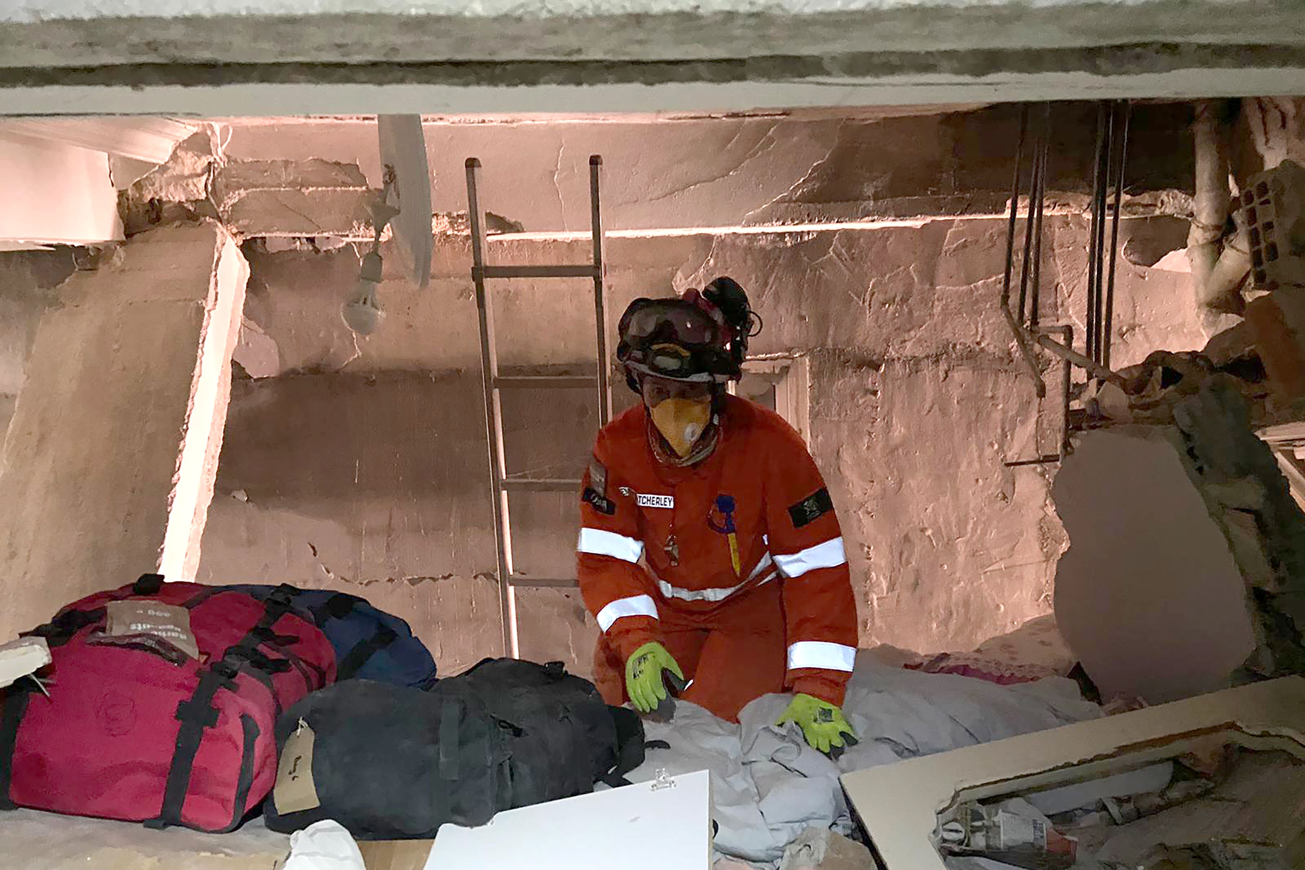 Undated handout photo issued by the Foreign, Commonwealth & Development Office of Emma Atcherley, 42, who is a firefighter during a rescue of a man trapped by his legs in Turkey. The Government has announced an extra £25 million aid funding towards the earthquake. Picture: The Foreign, Commonwealth & Development Office