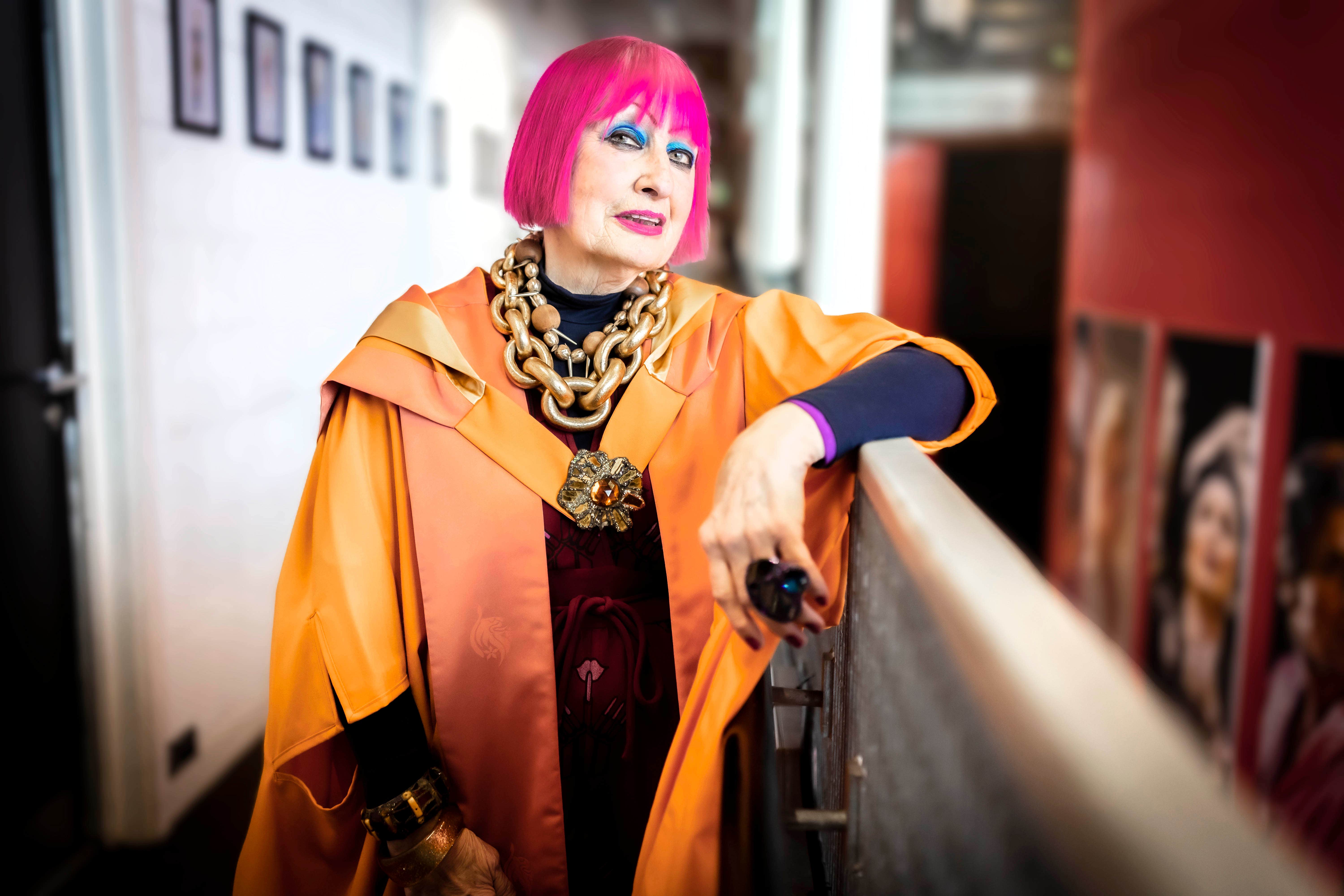 Dame Zandra Rhodes at De Montfort University in Leicester (Redpix Photography/PA)