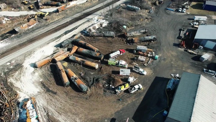 Drone Ohio derailment