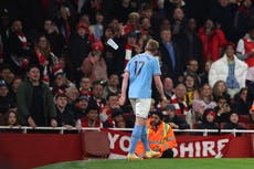 FA launch investigation after Arsenal fans throw objects at Kevin De Bruyne