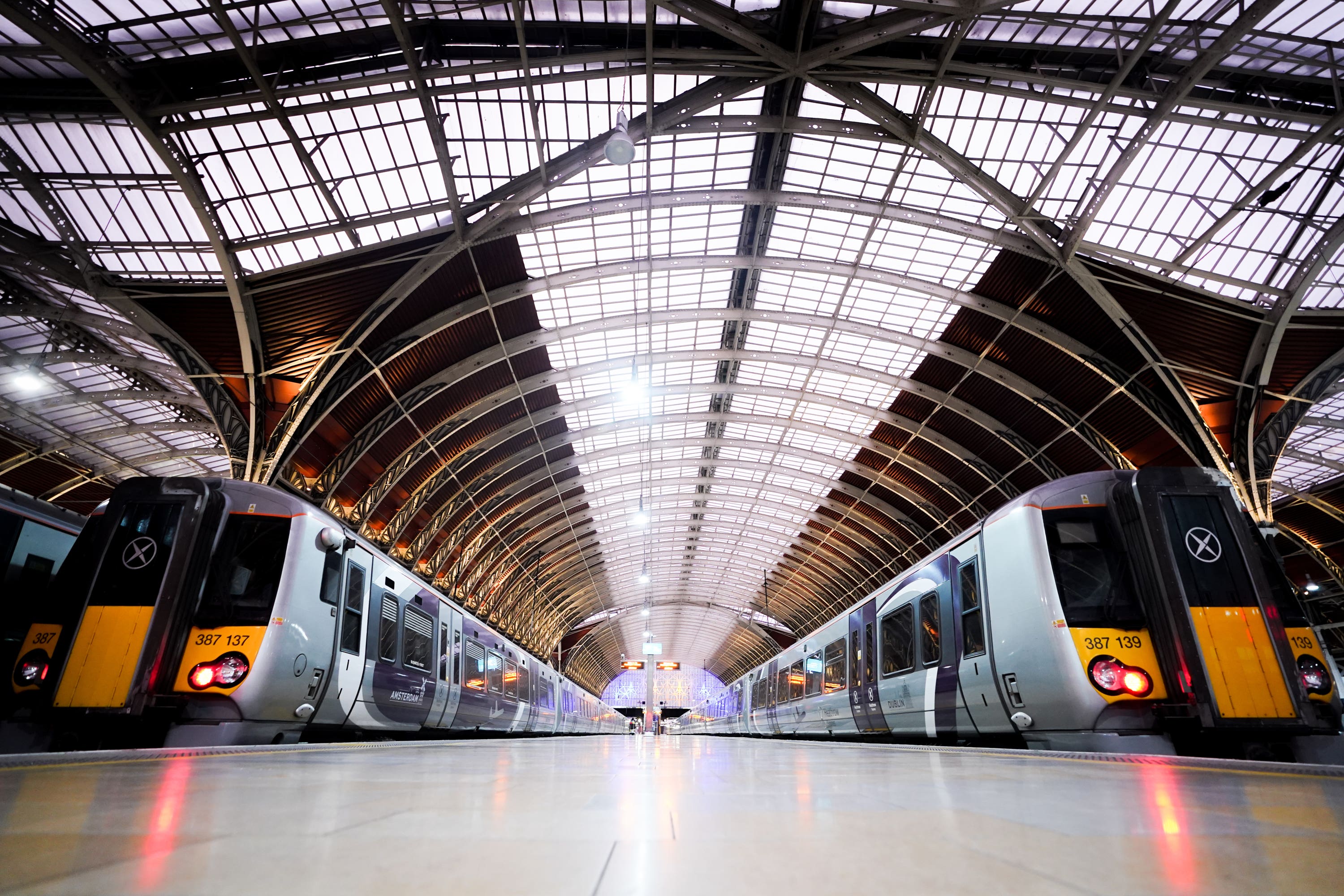 Empty platforms at Paddington station in London (James Manning/PA)