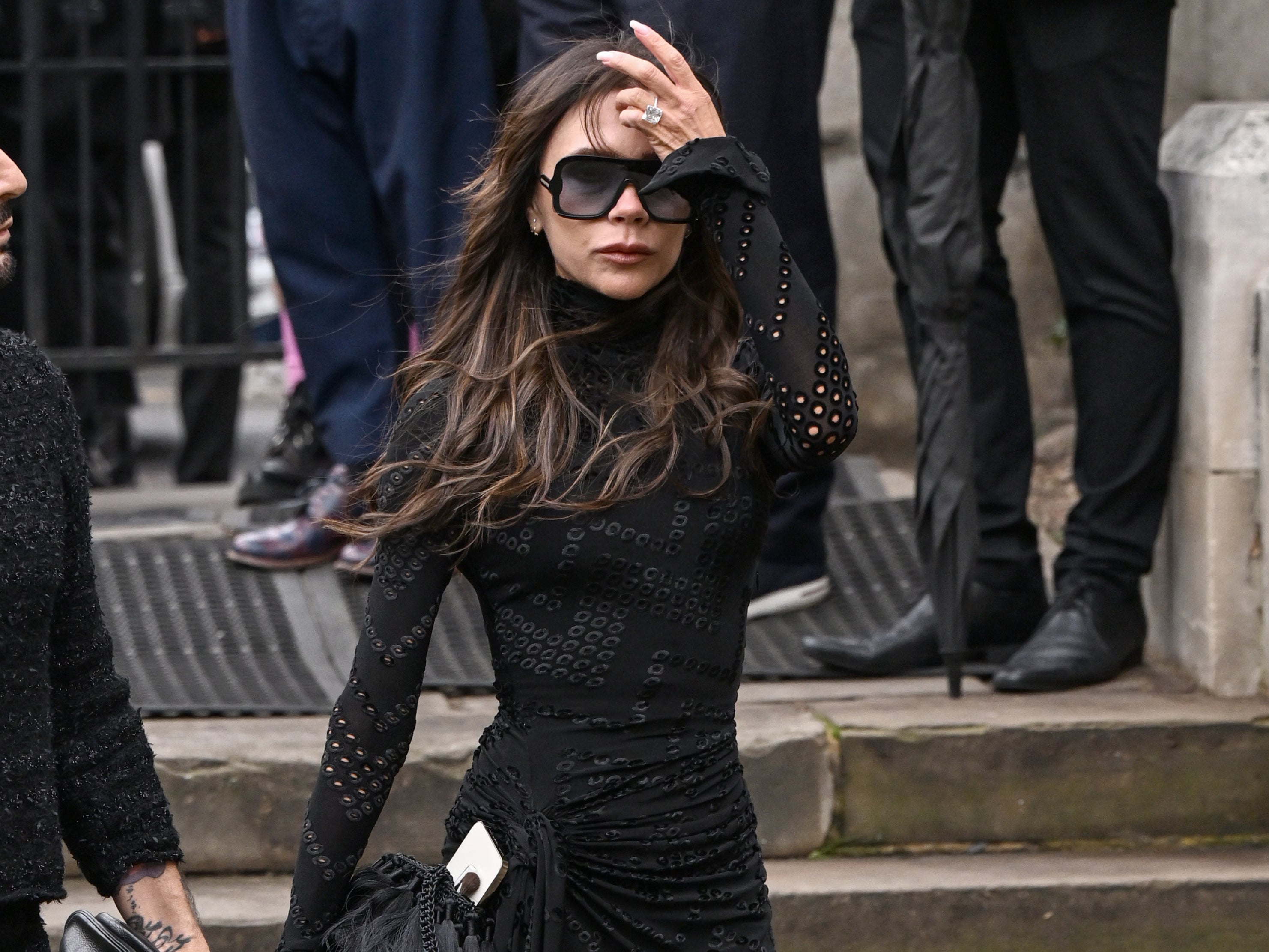 Victoria Beckham attends a memorial service to honour and celebrate the life of Dame Vivienne Westwood at Southwark Cathedral