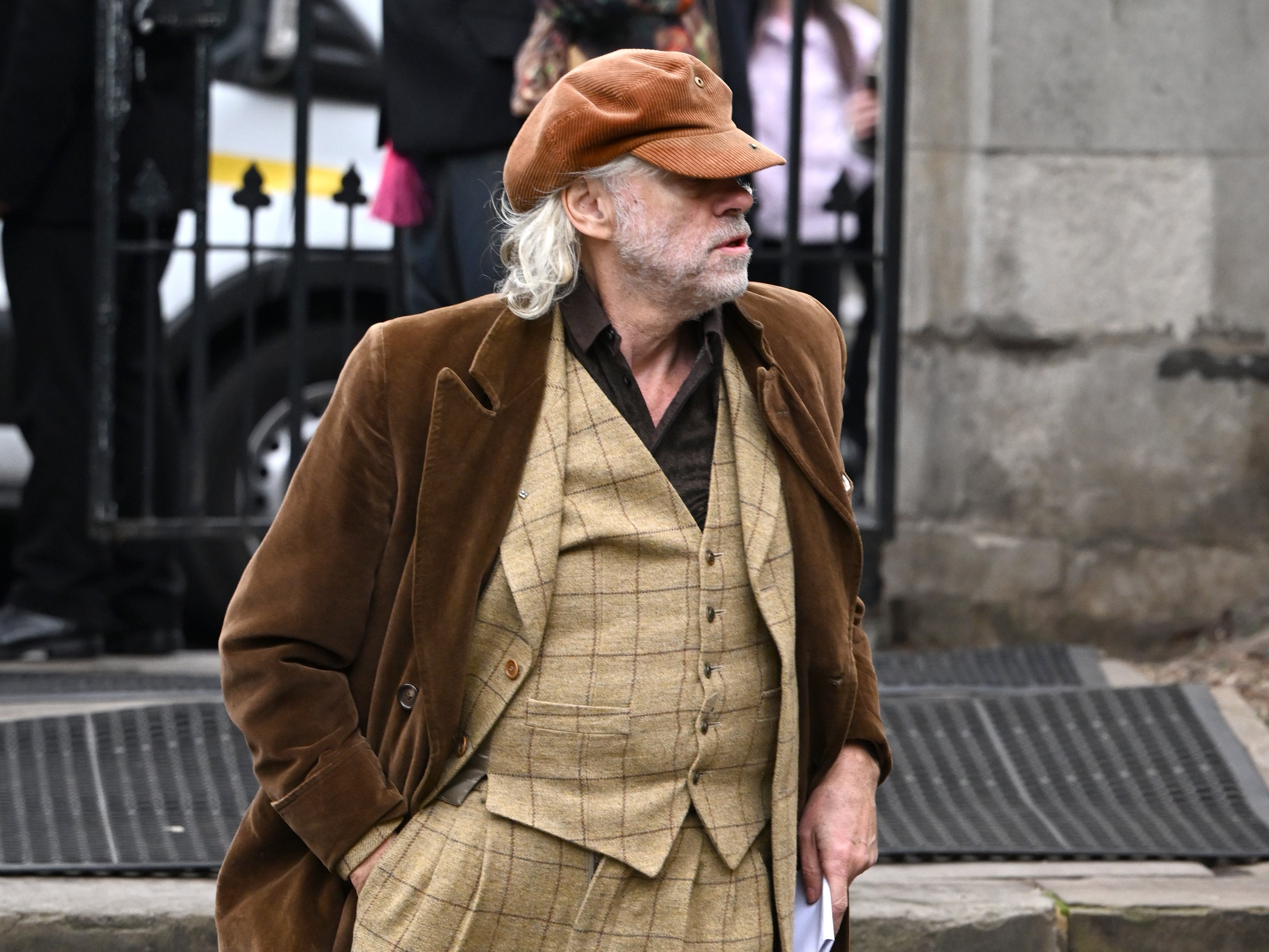 Bob Geldof attends a memorial service to honour and celebrate the life of Dame Vivienne Westwood at Southwark Cathedral