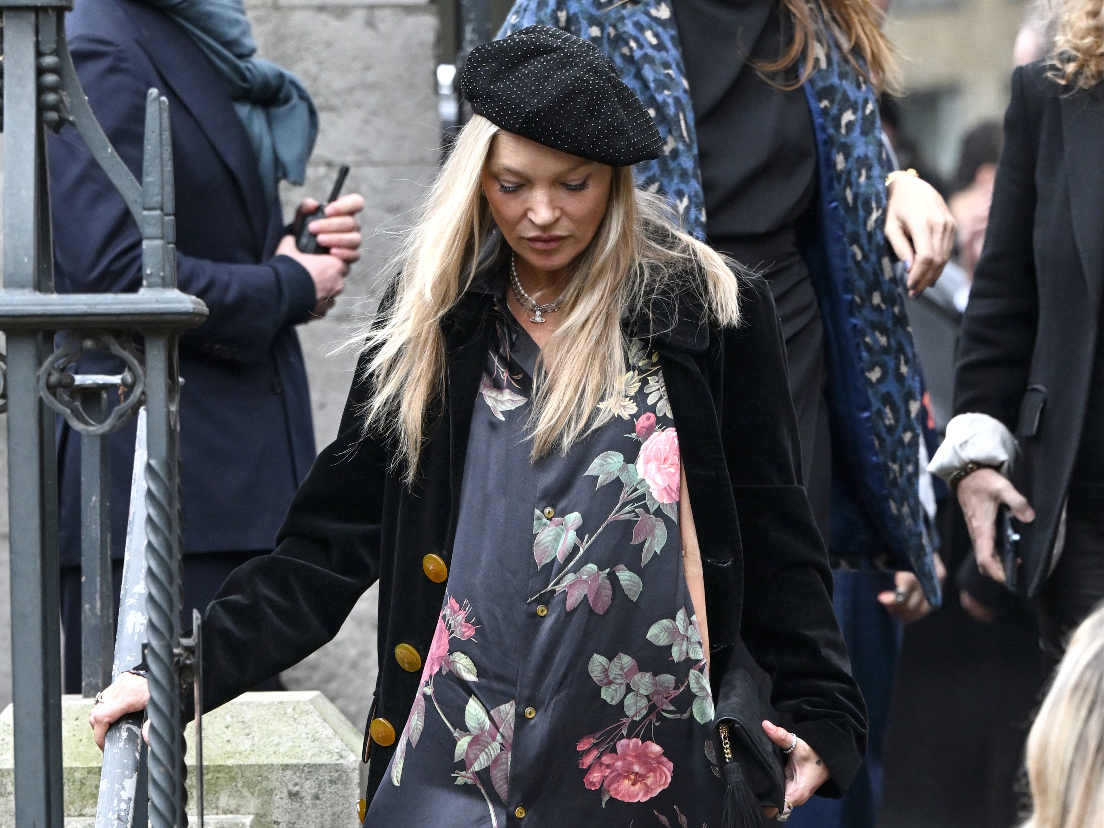 Kate Moss attends a memorial service to honour and celebrate the life of Dame Vivienne Westwood at Southwark Cathedral