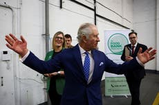 Charles makes surprise visit to food bank during day in Milton Keynes