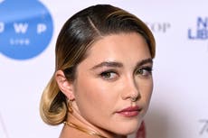 Florence Pugh surprises LFW crowd with opening monologue for Harris Reed show