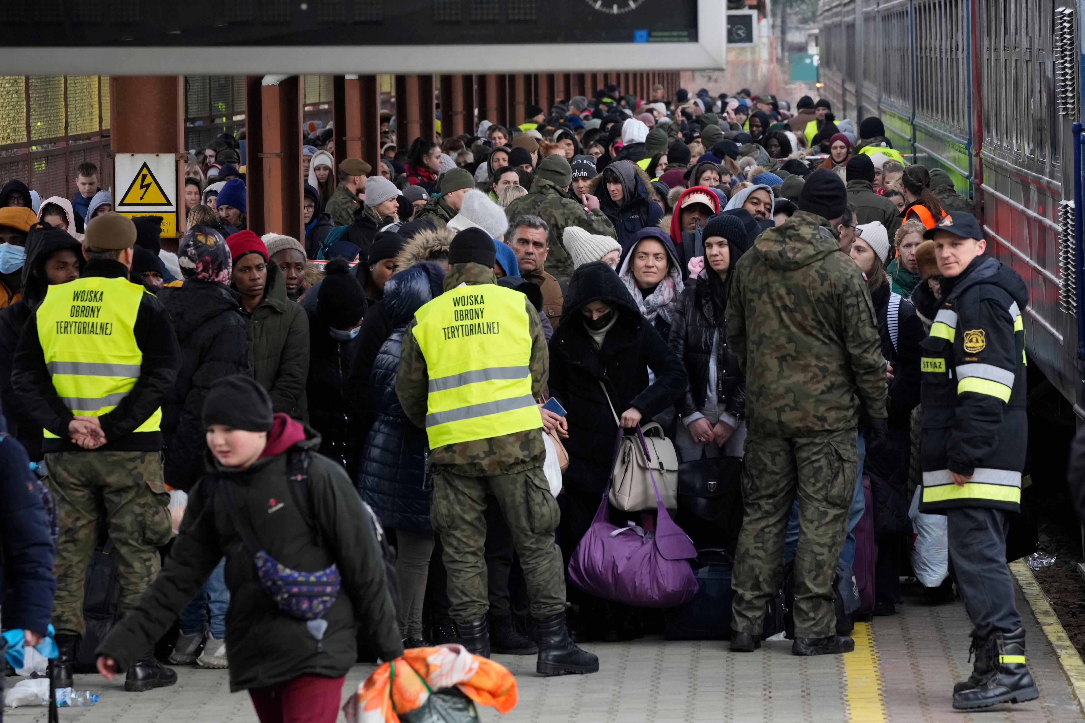 Most refugees are in countries immediately neighbouring conflict zones, such as Ukrainians in Poland