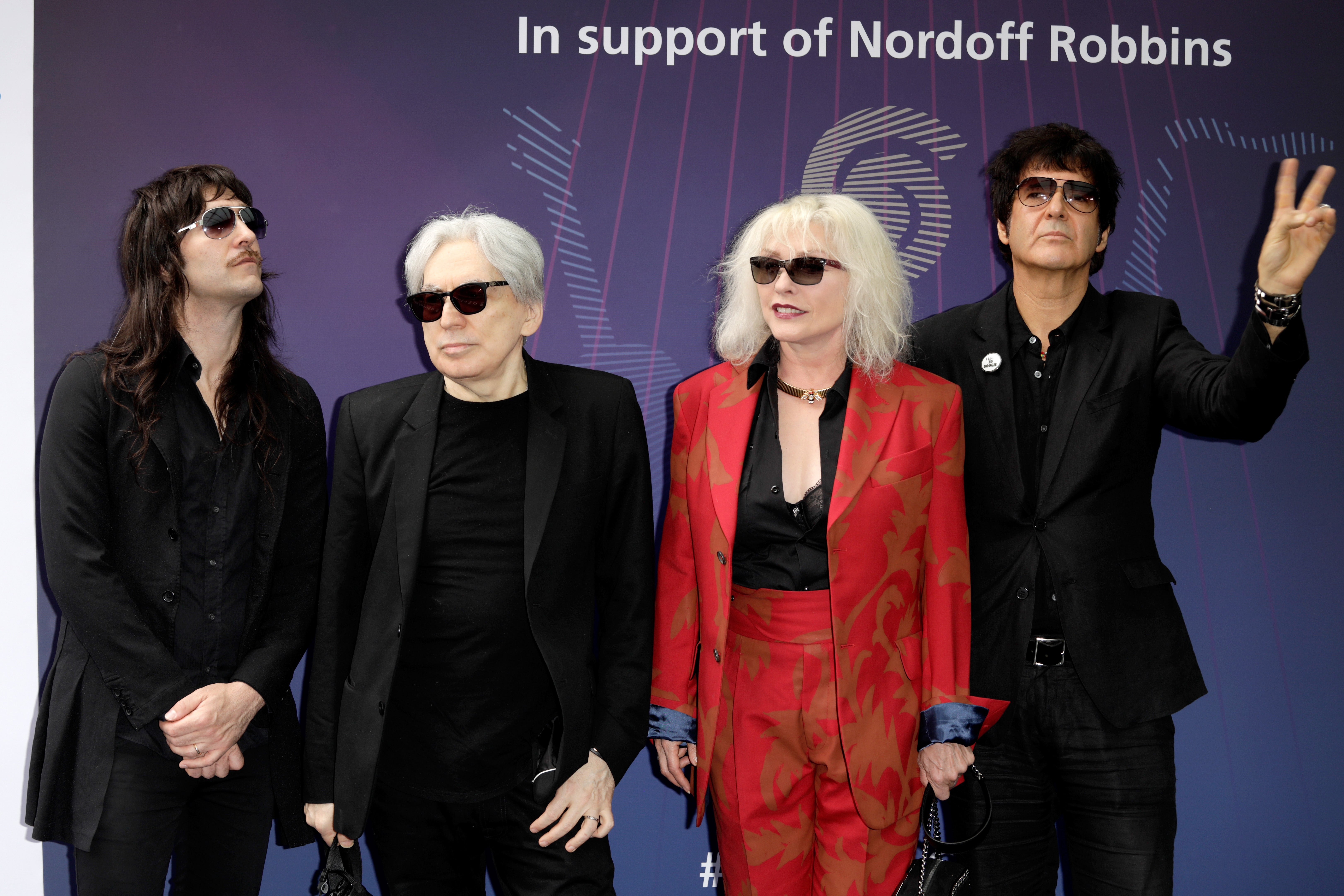 (L-R) Matt Katz-Bohen, guitarist Chris Stein, singer Debbie Harry and Clem Burke of Blondie