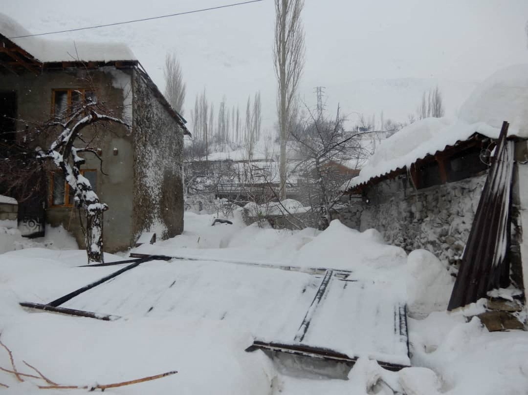 A view shows the area affected by an avalanche in Gorno-Badakhshan region, Tajikistan