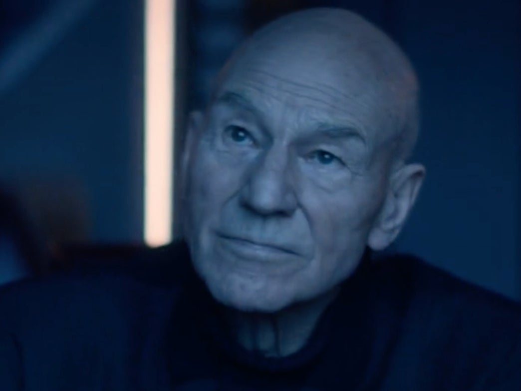 Patrick Stewart as ‘Star Trek’ character Jean-Luc Picard