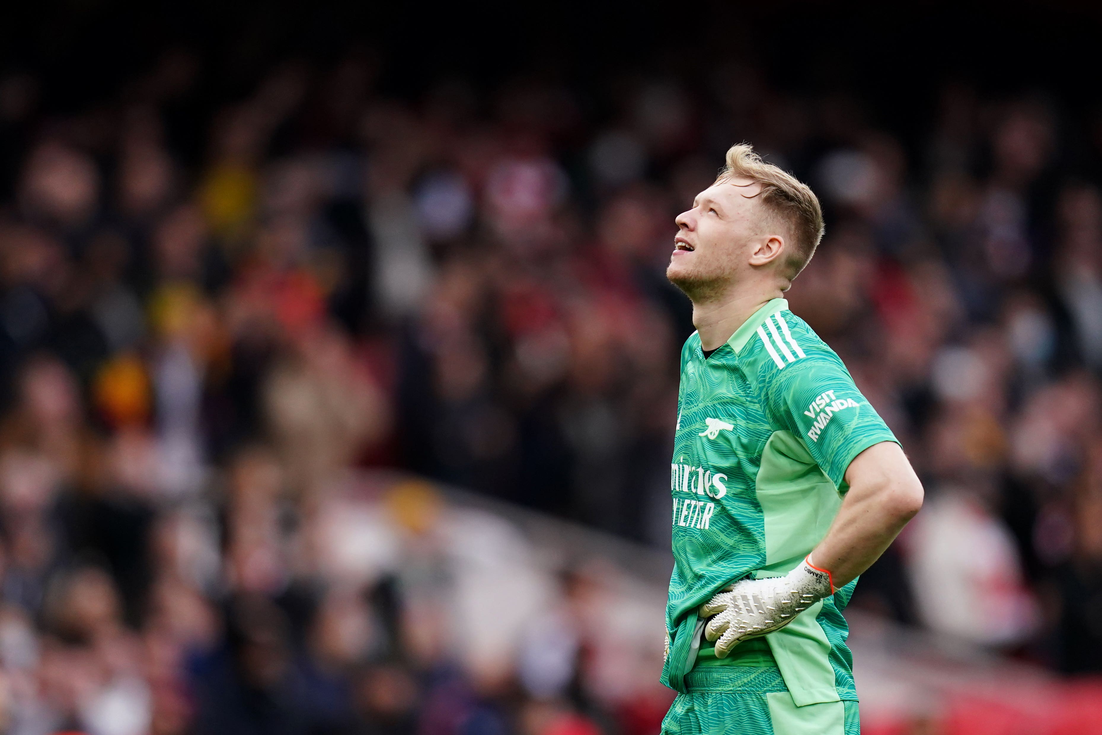 Arsenal goalkeeper Aaron Ramsdale (John Walton/PA)