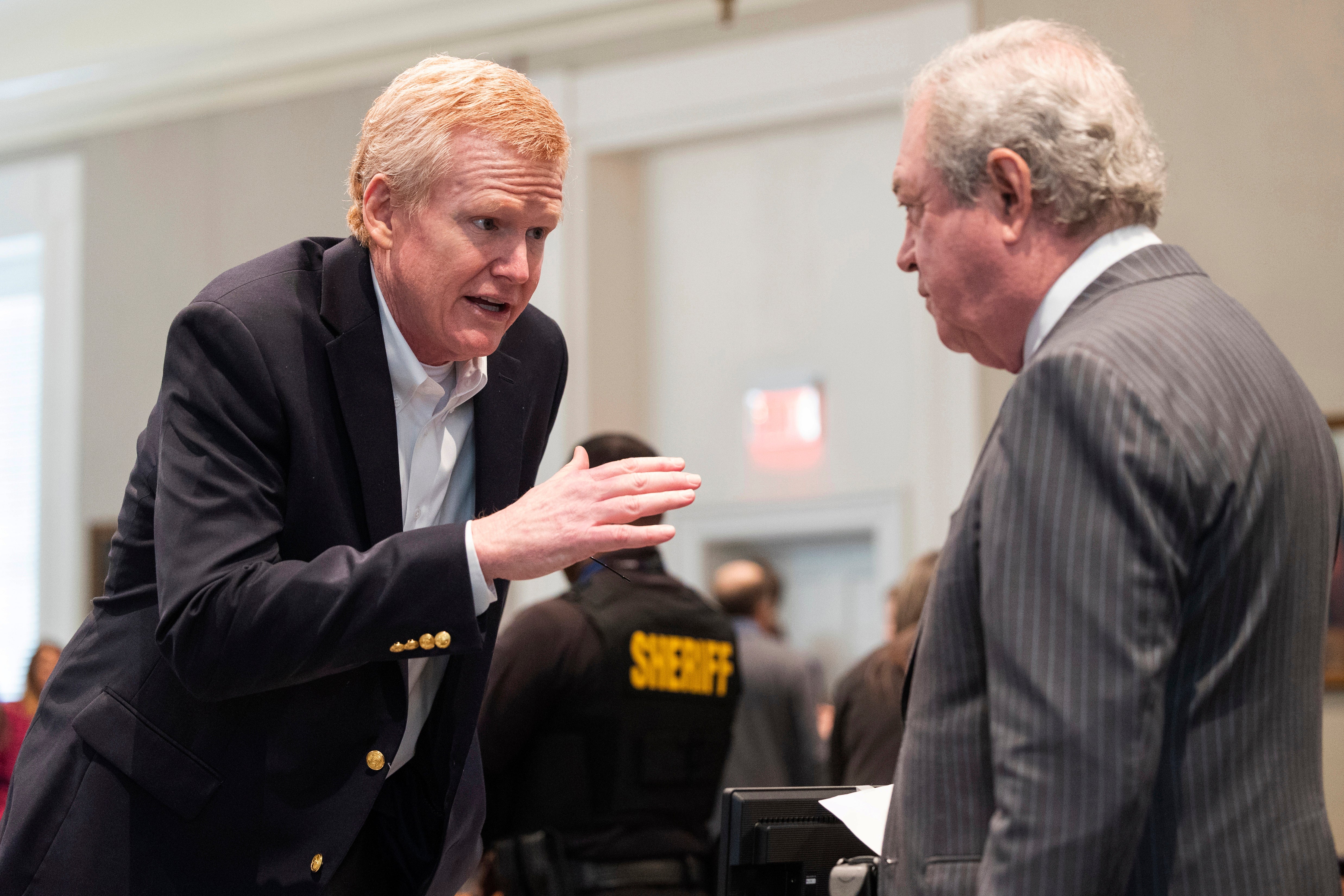 Alex Murdaugh with defence attorney Dick Harpootlian during his trial