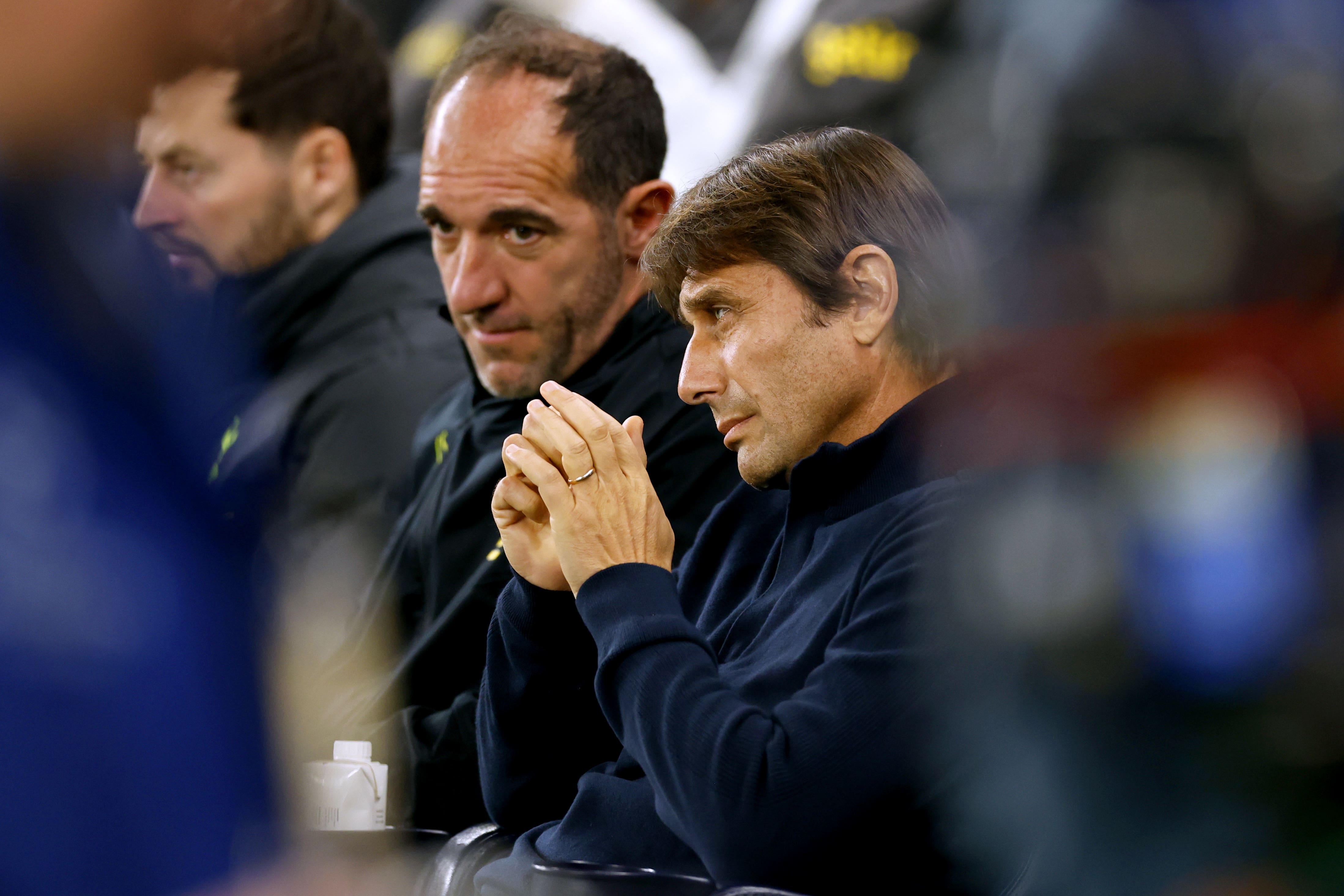 Antonio Conte (right) and Cristian Stellini at Tottenham (Steven Paston/PA)