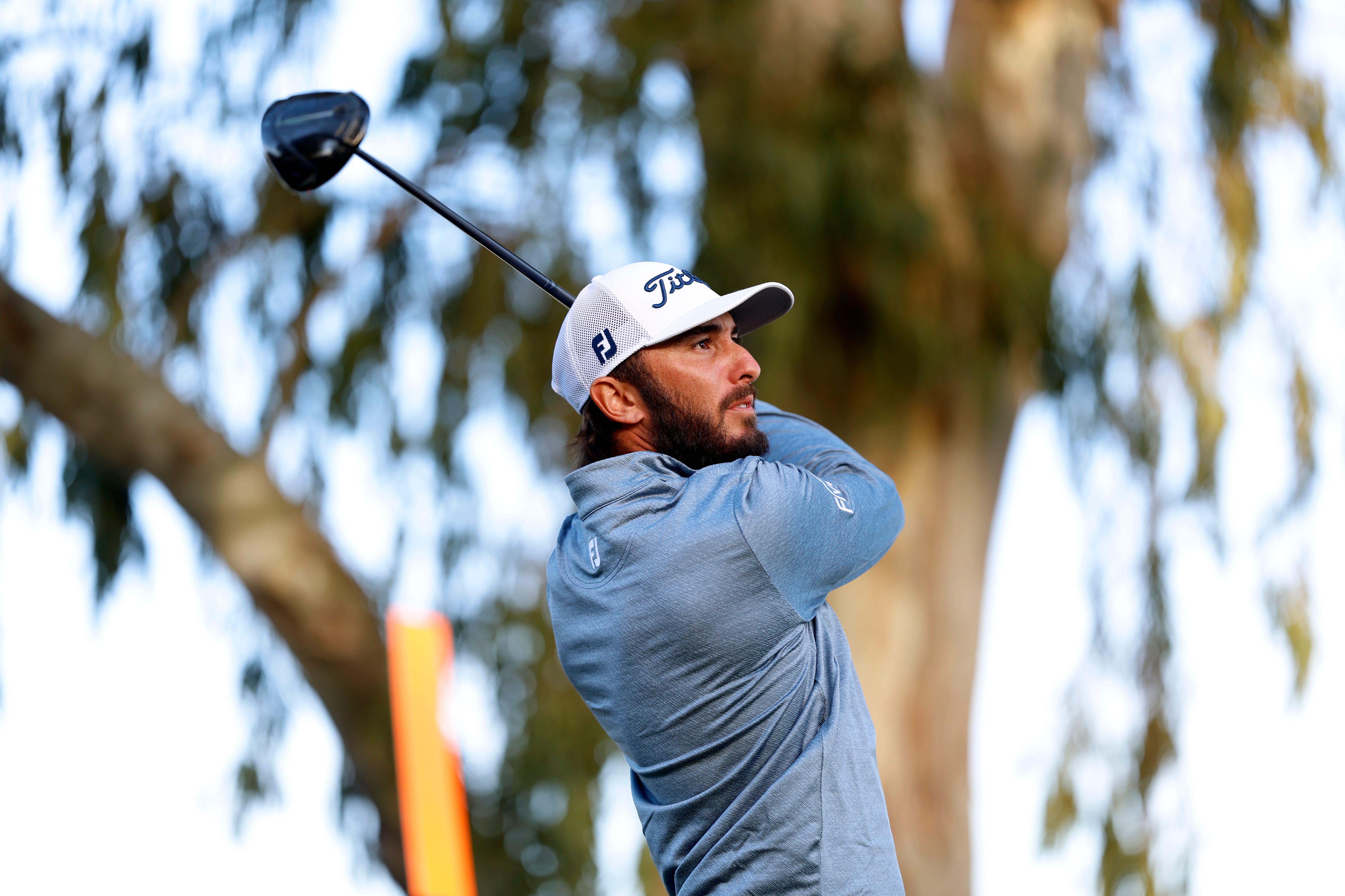 Max Homa shot a three under 68 at the Genesis Invitational on Friday to take the lead headed into the weekend (Ryan Kang/AP)