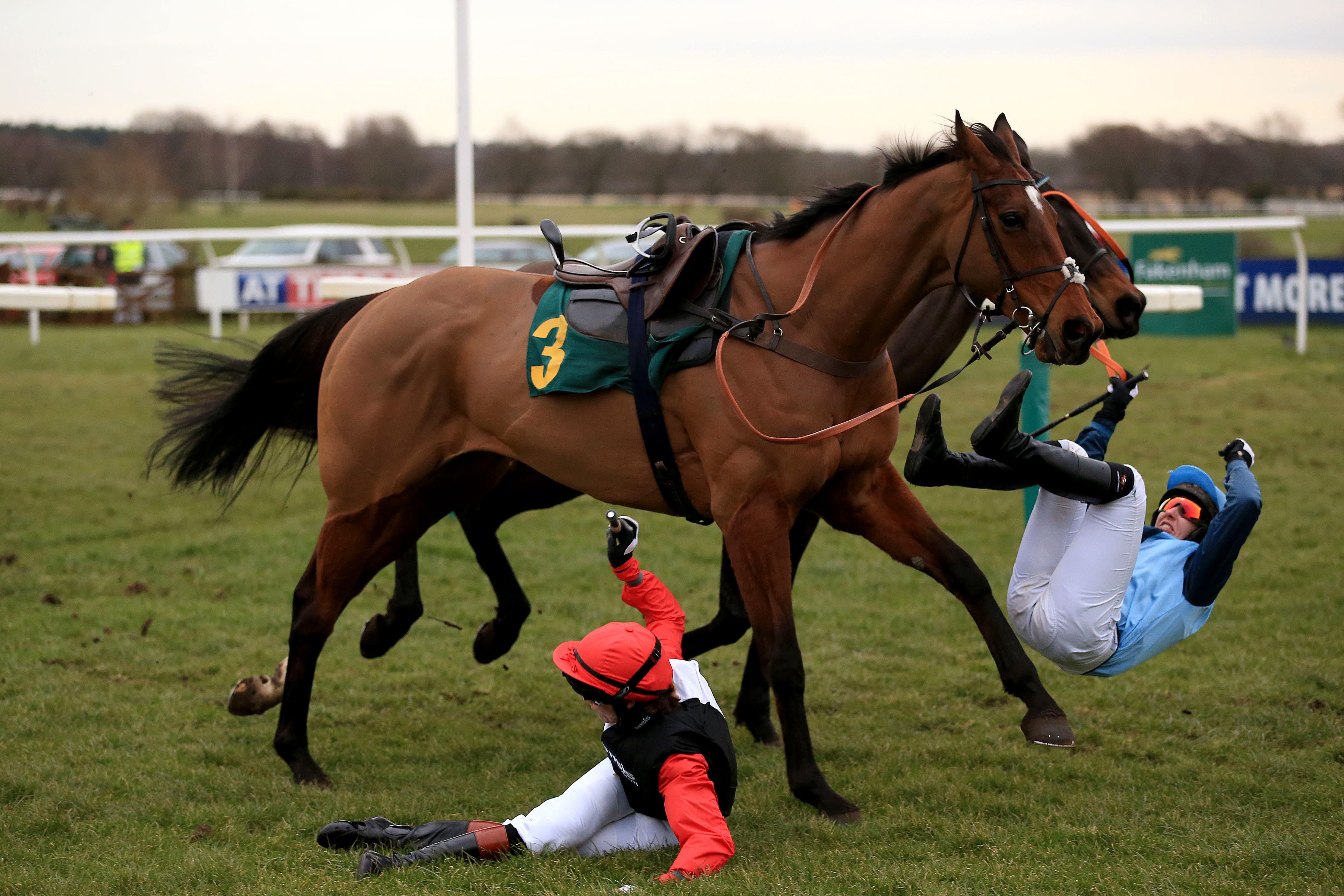 Victoria Pendleton was unseated on her first ride over regulation fences (Nigel French/PA)