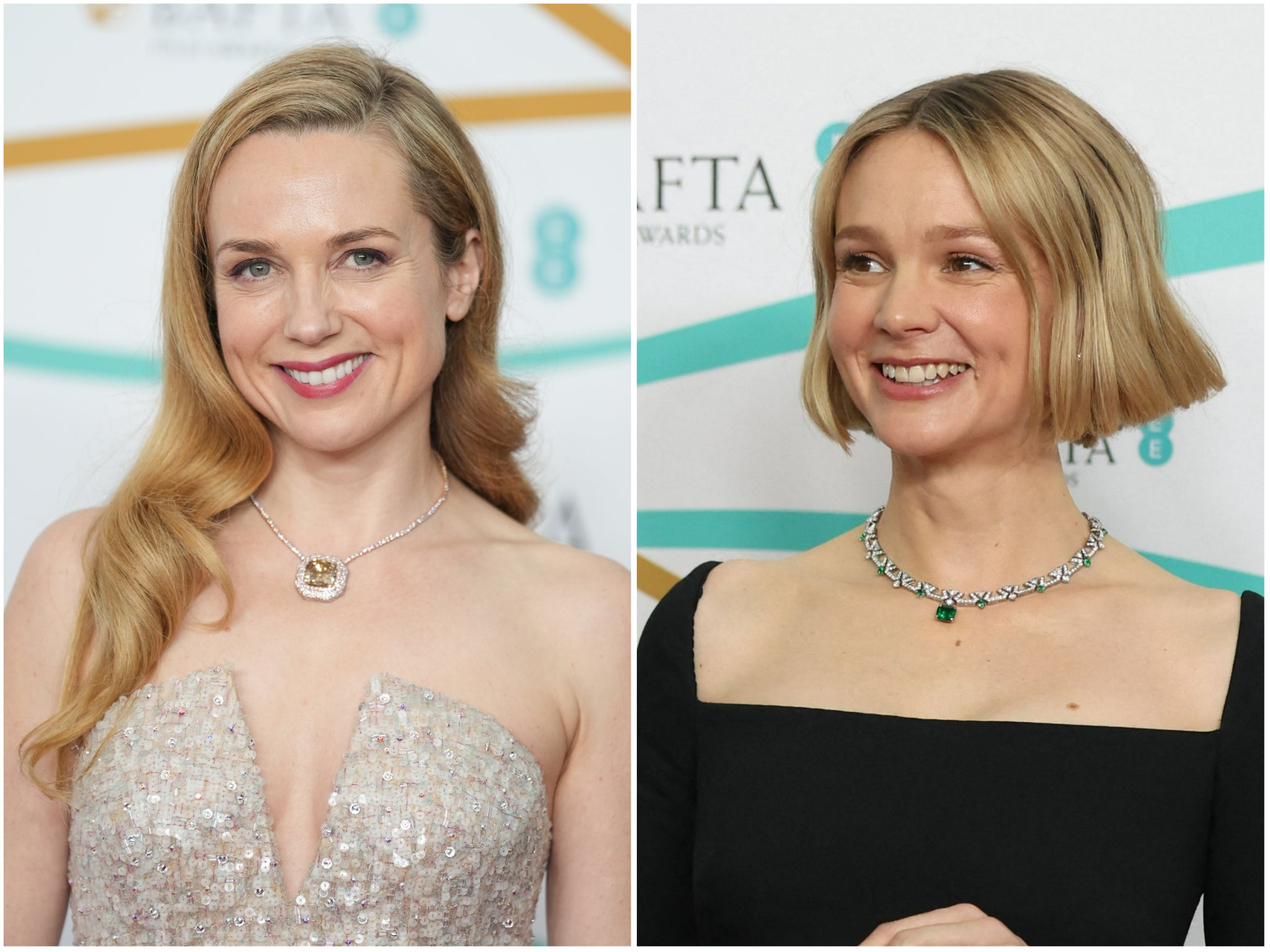 Kerry Condon and Carey Mulligan at the Baftas