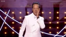 Richard E Grant jokes about Will Smith’s slap in Baftas opening speech