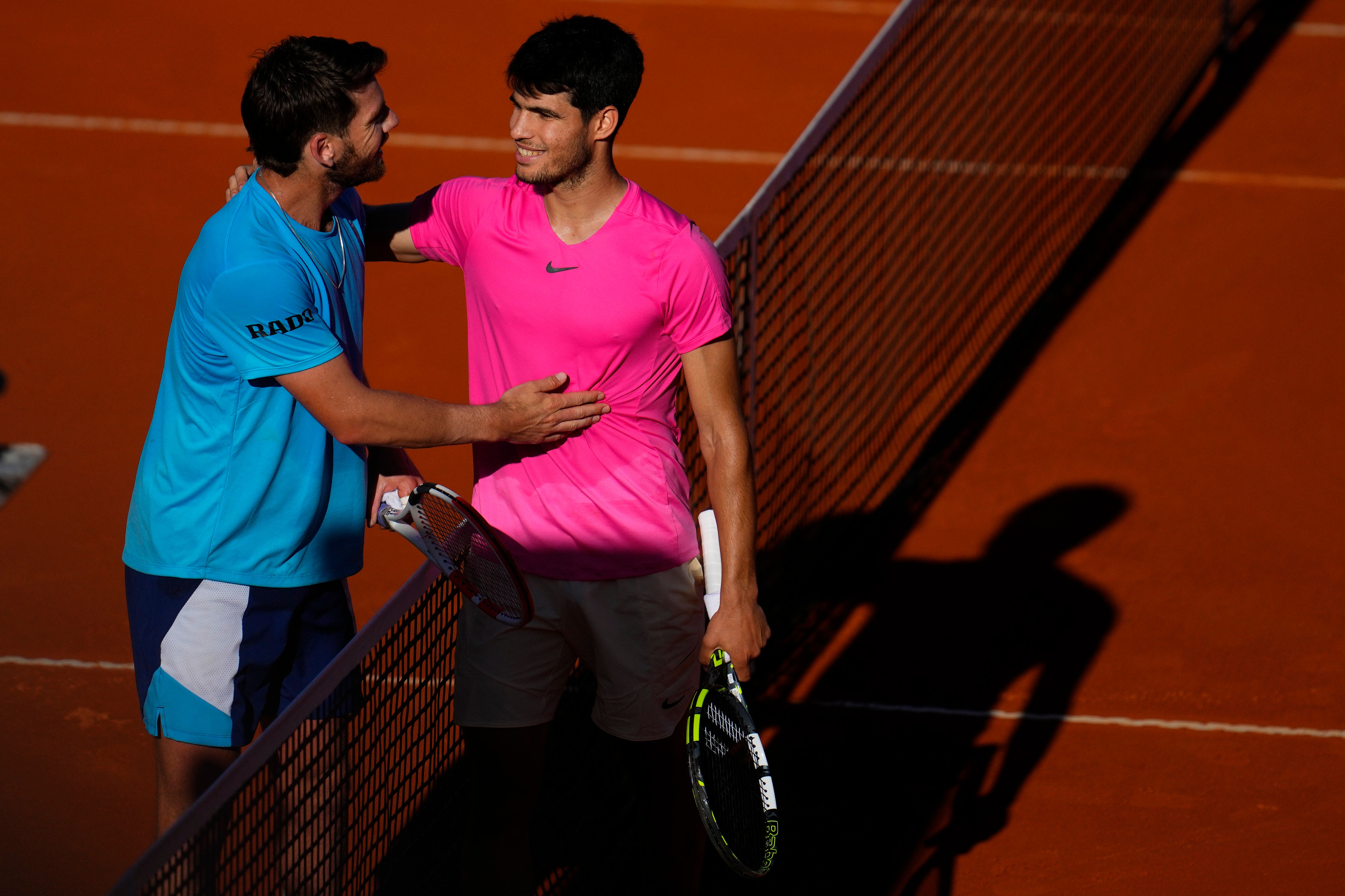 Carlos Alcaraz (right) defeated Cameron Norrie in the Argentina Open final (Natacha Pisarenko/AP)