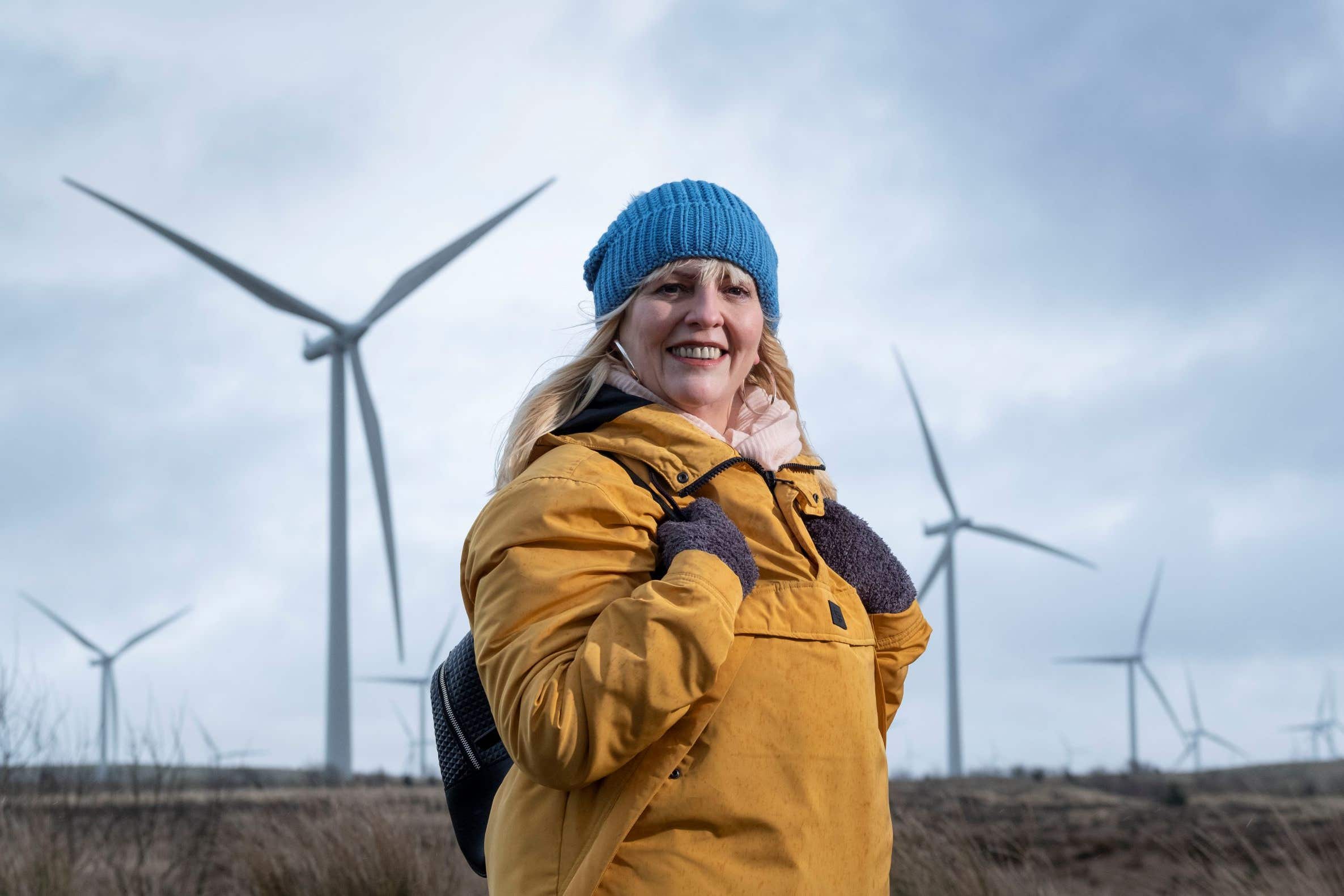 World’s first turbine bagger, Michele Lennox. (Scottish Power/PA)