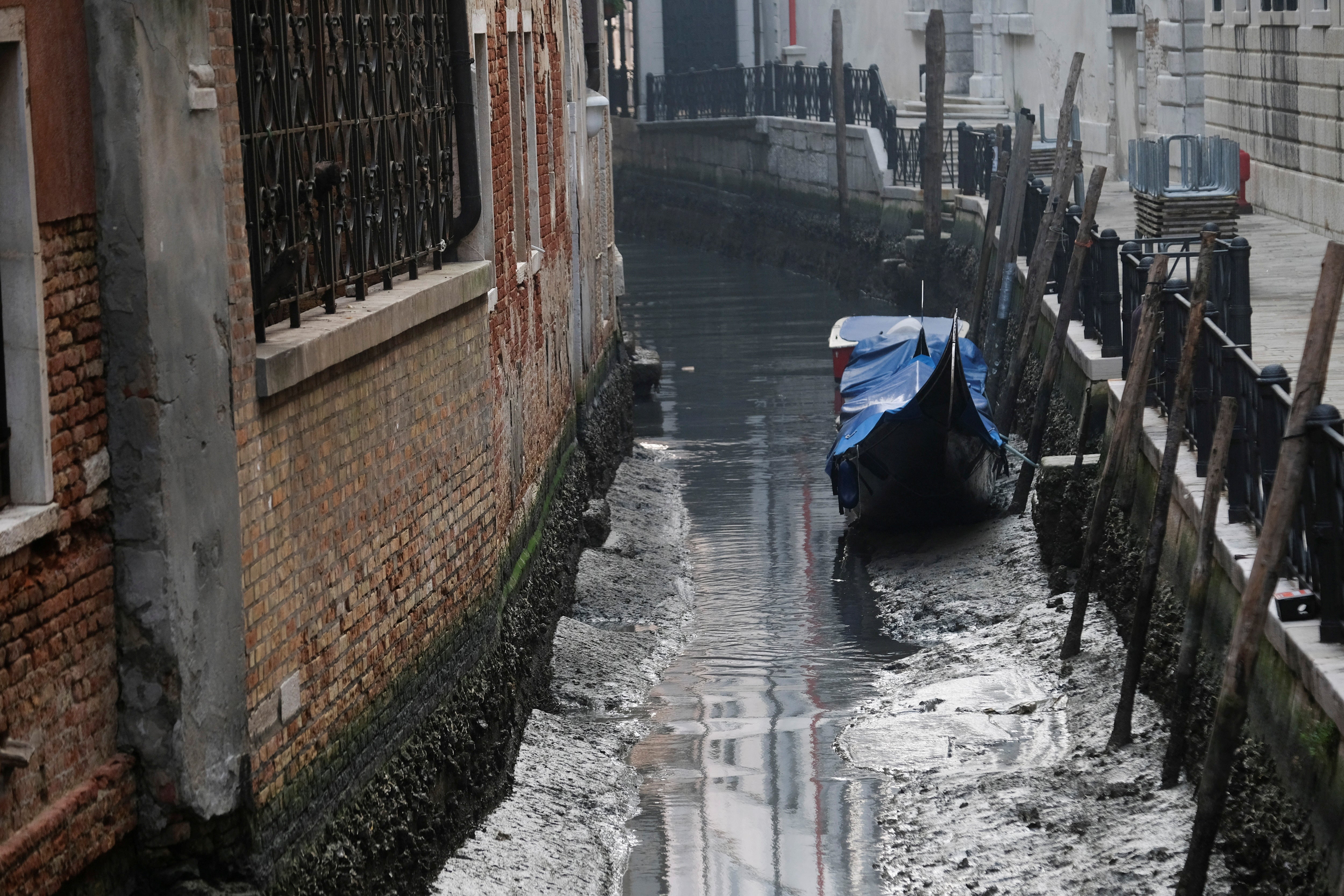 It has been 15 years since water levels have stayed so low in Venice