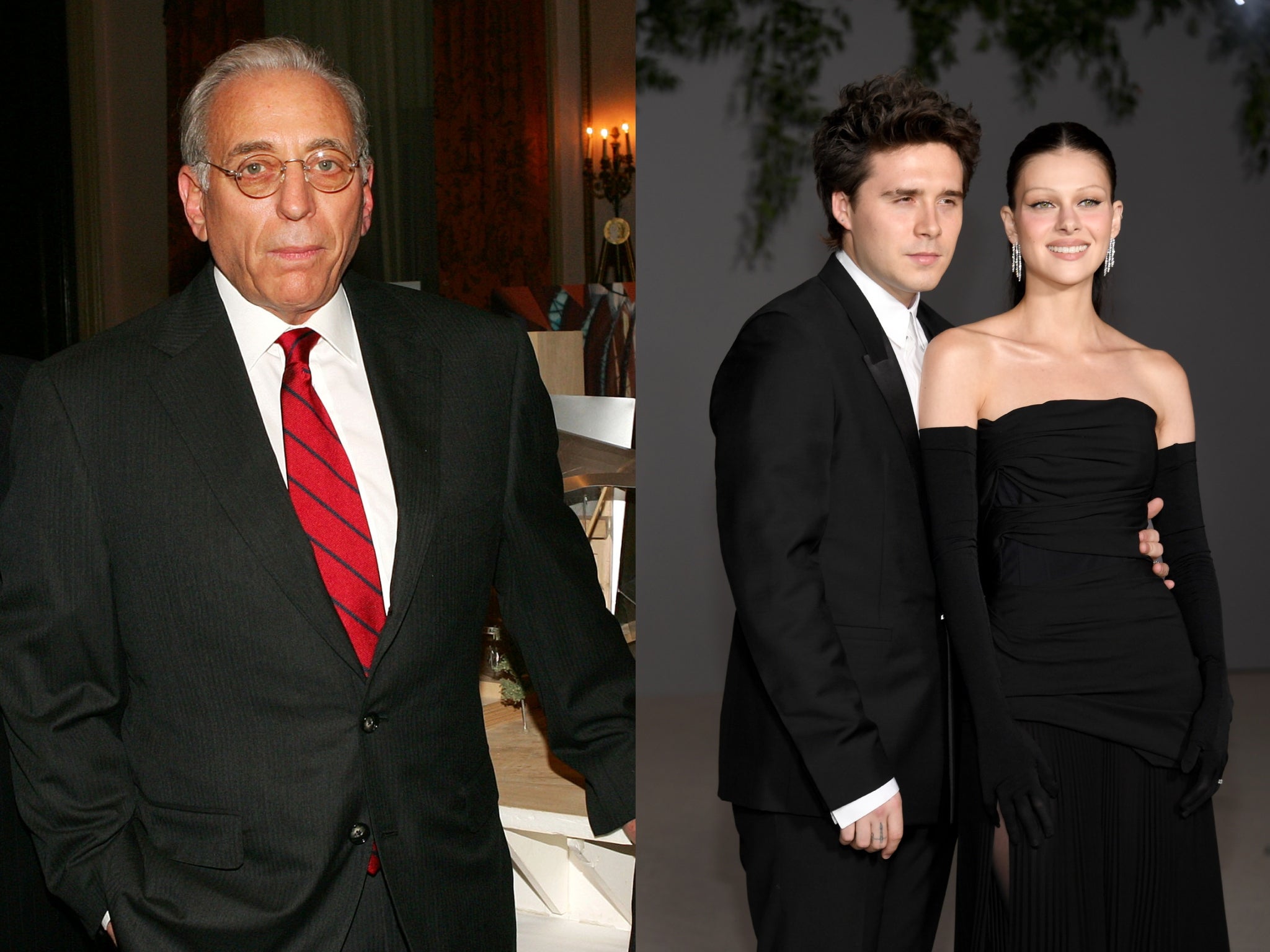 Nelson Peltz (left) and Brooklyn Beckham and daughter Nicola Peltz