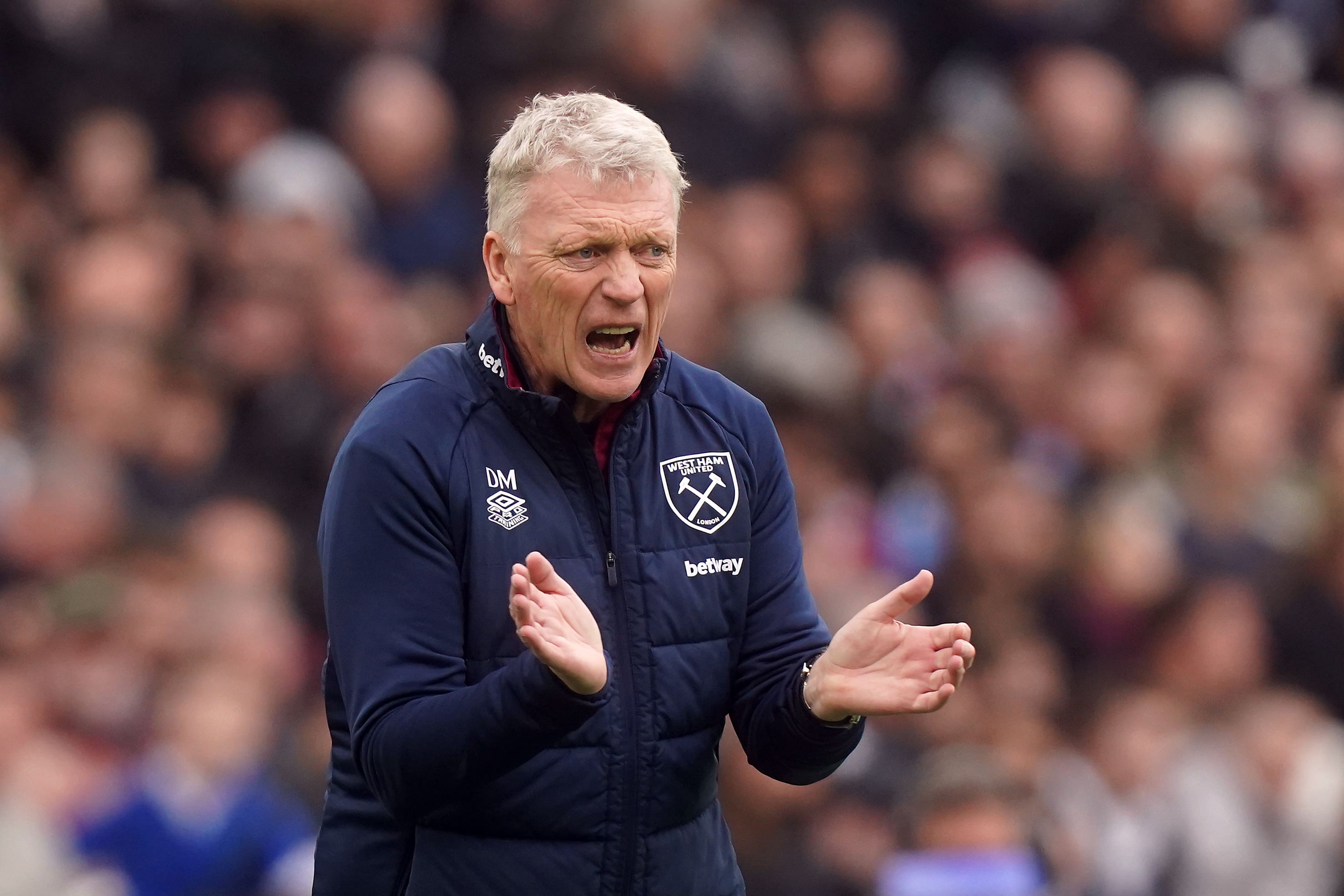 Manager David Moyes has the backing of West Ham’s board despite the club slipping into the Premier League relegation zone (Mike Egerton/PA)