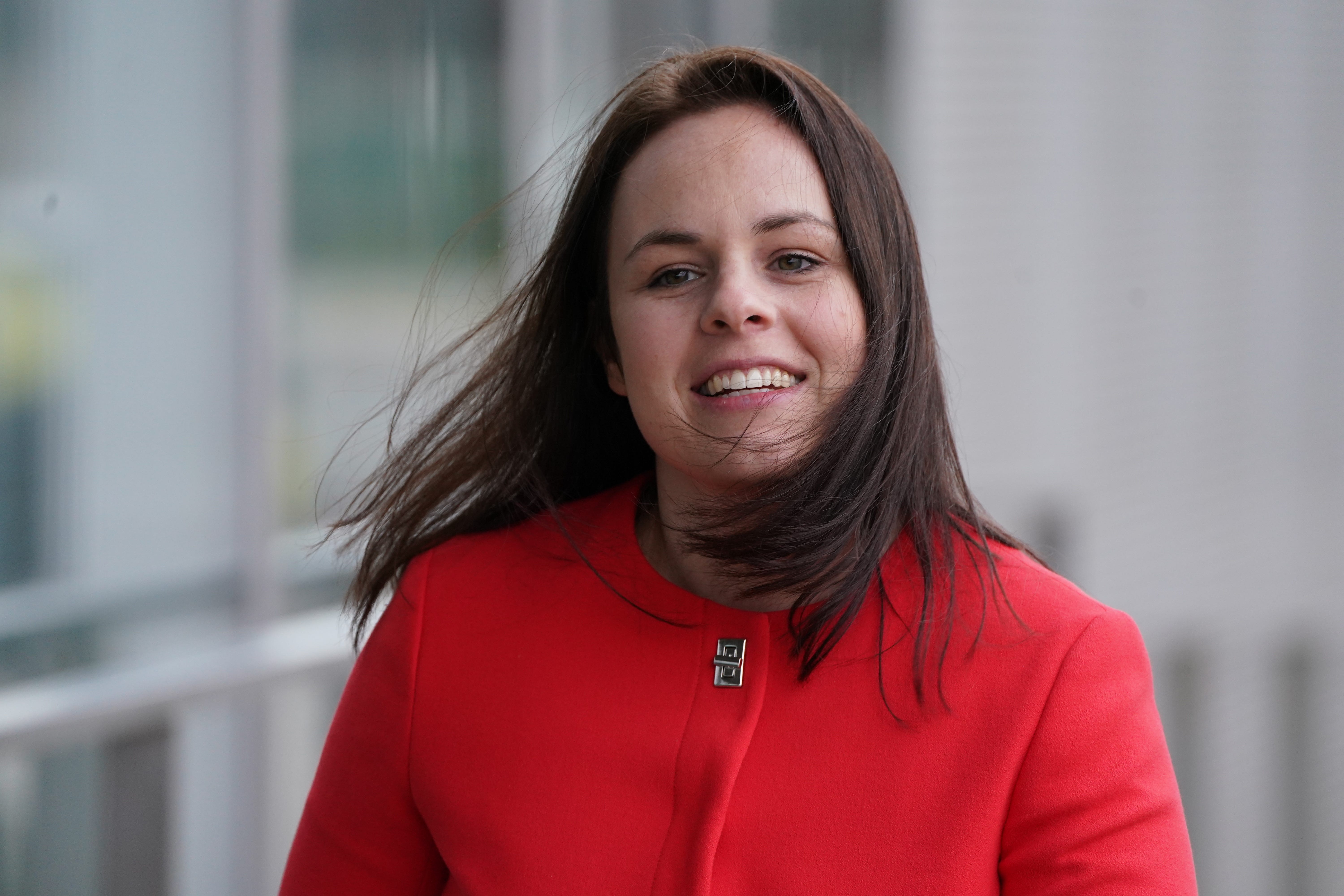 Kate Forbes arrives at BBC studios in Glasgow, she has confirmed she is entering the race to succeed Nicola Sturgeon (Andrew Milligan/PA)