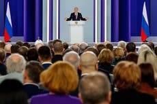 Putin rails against West in two-hour speech – and delivers nuclear warning over Ukraine