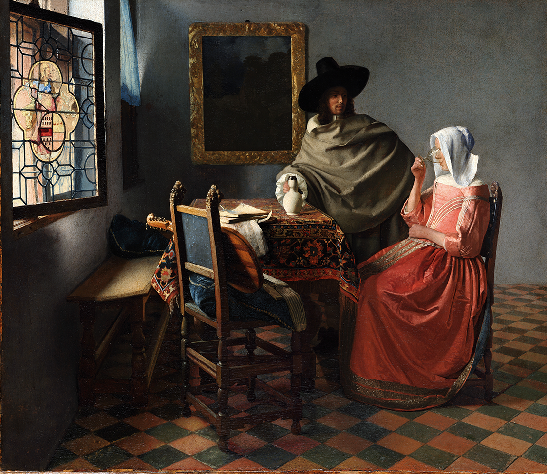 ‘The Glass of Wine’, Johannes Vermeer, c.1659-61, oil on canvas