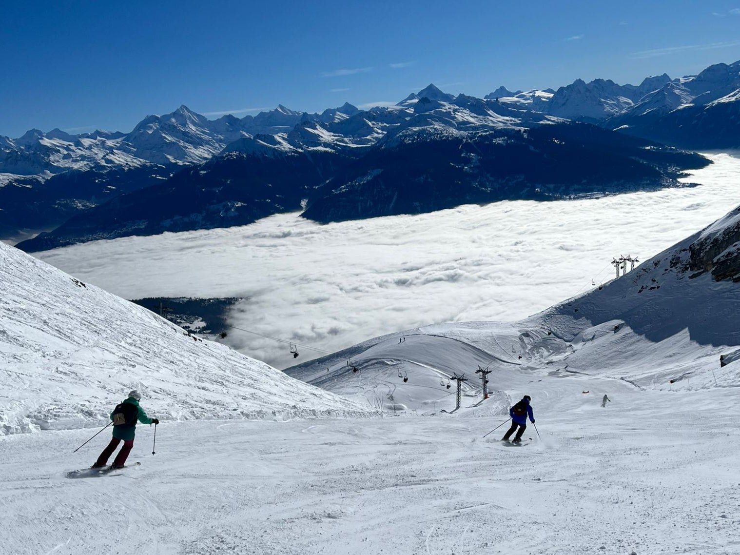 Anzere in the Swiss Alps can be reached by rail