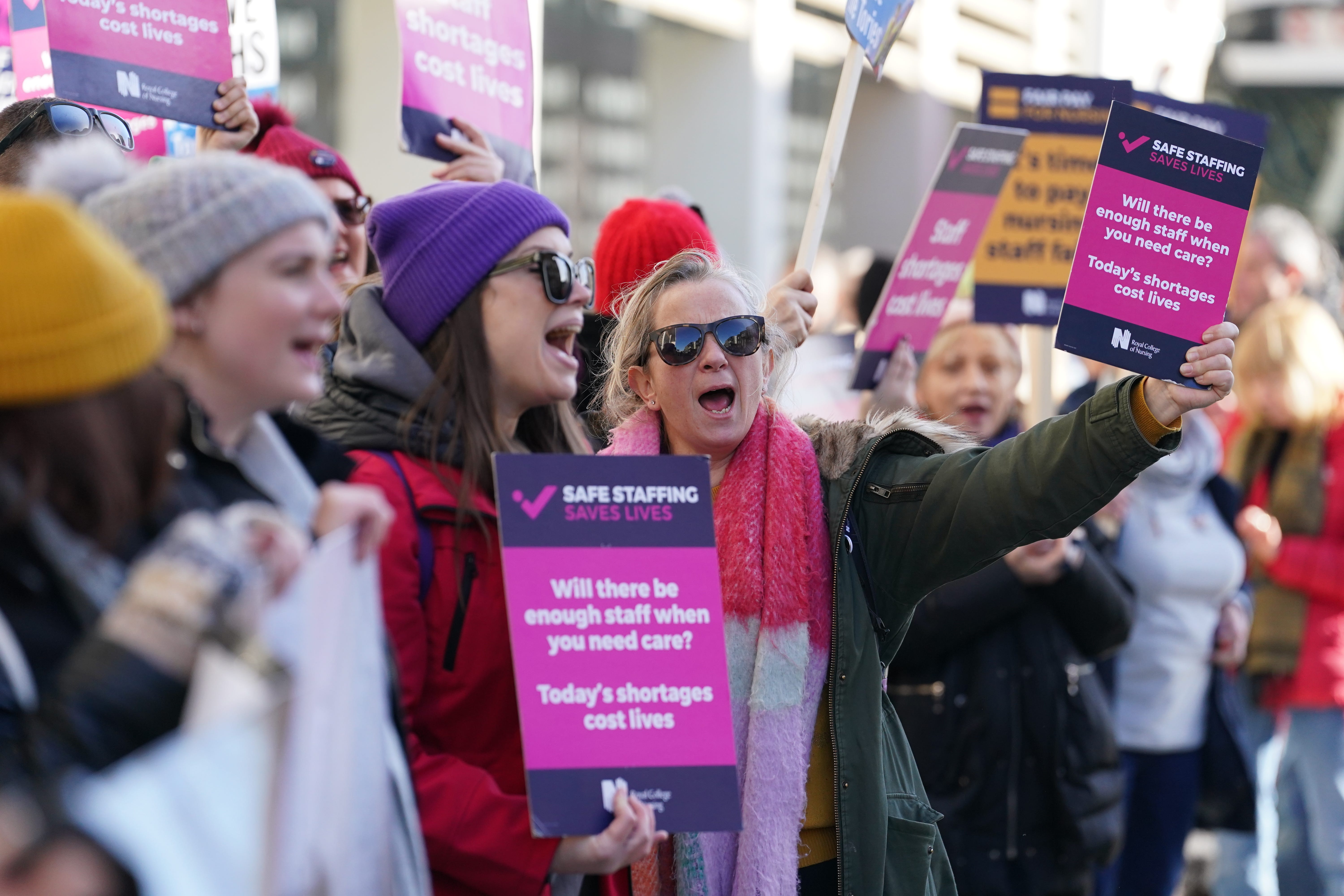 Nurses have paused strike action as they enter intensive talks with the Government (PA)