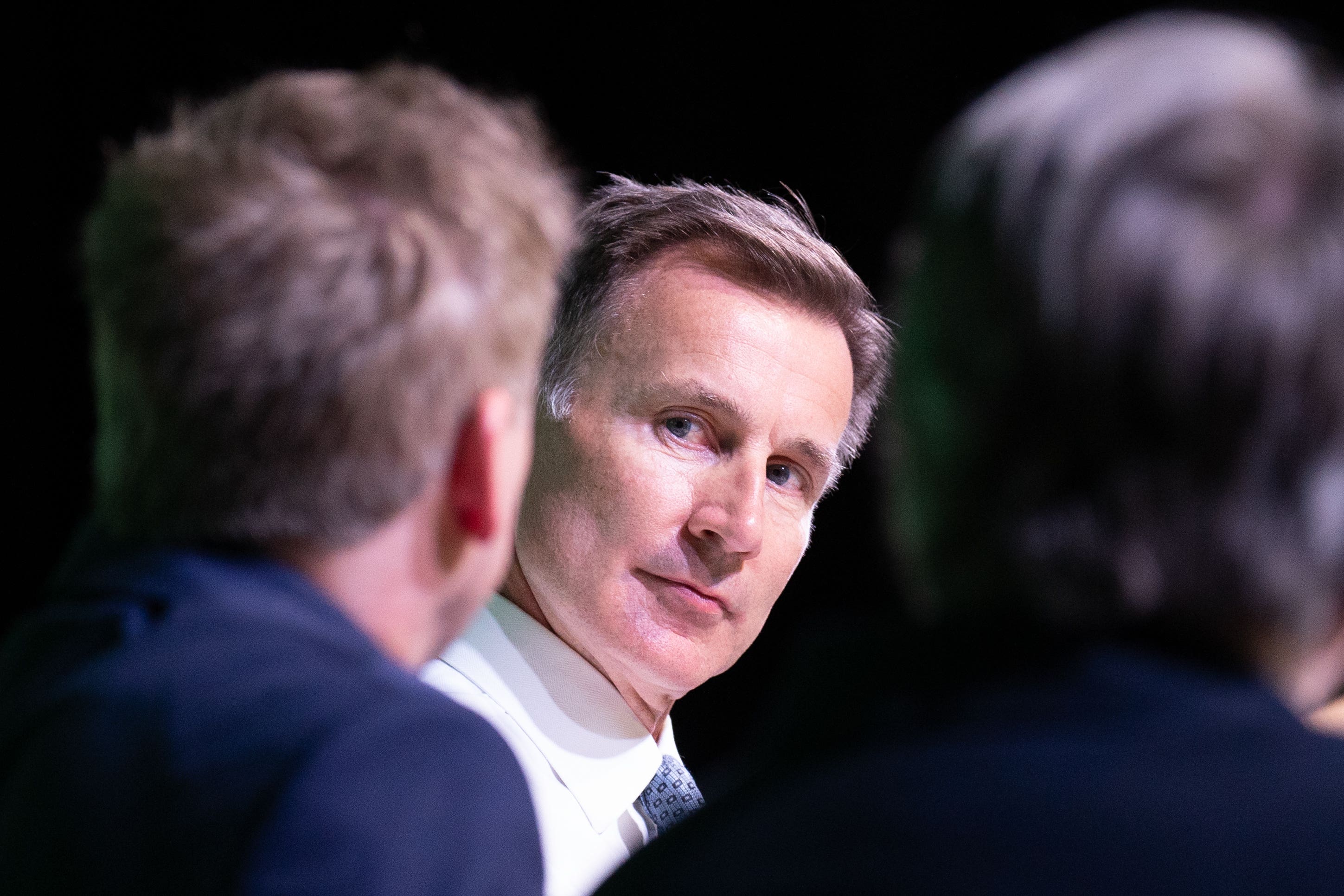 Chancellor of the Exchequer Jeremy Hunt at a meeting of senior leaders from across UK green industries at Queen Elizabeth Olympic Park, east London on Tuesday (Stefan Rousseau/PA)