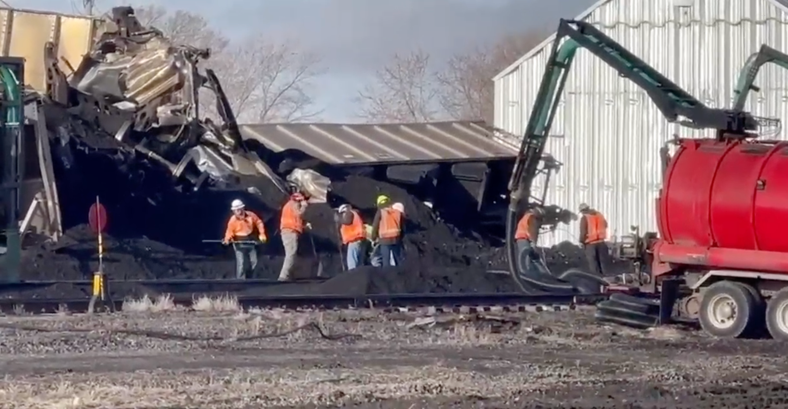 A Union Pacific freight train derailed near Gothenburg, Nebraska, on Monday night